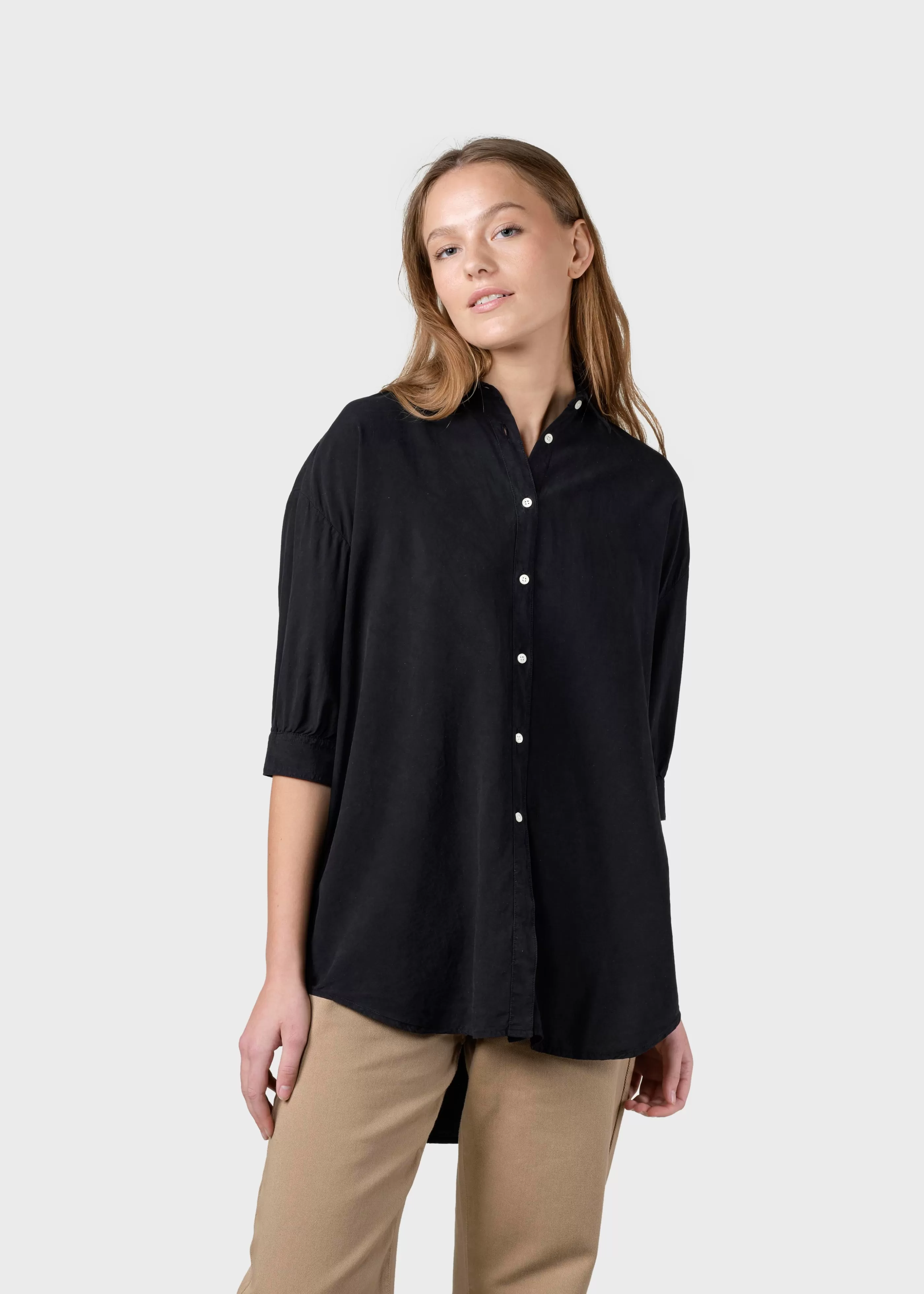 Klitmoller Collective Oline shirt - Black- Hemden