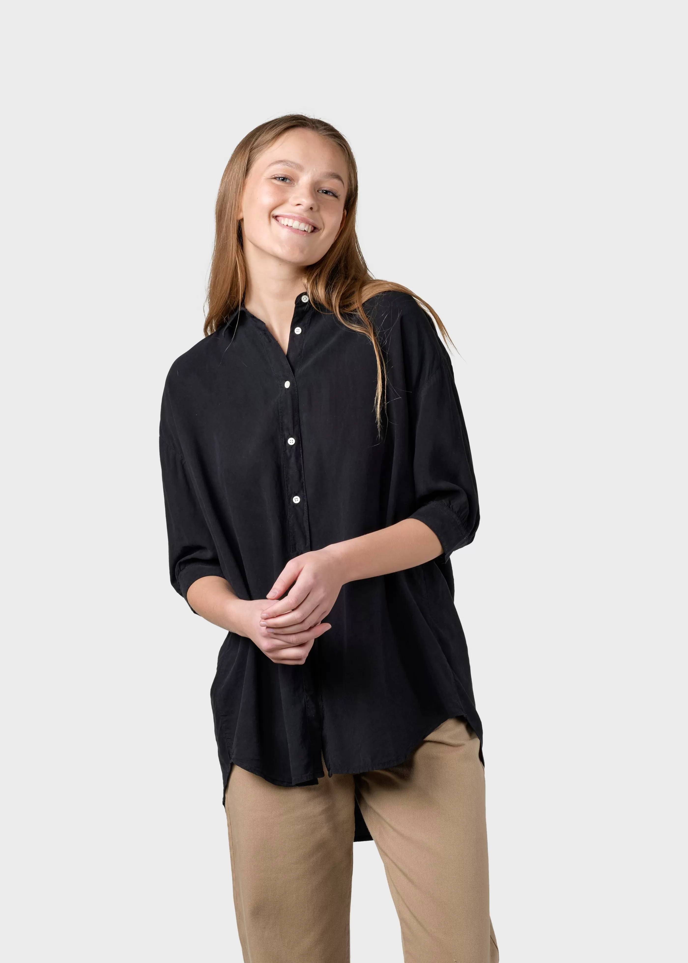 Klitmoller Collective Oline shirt - Black- Hemden