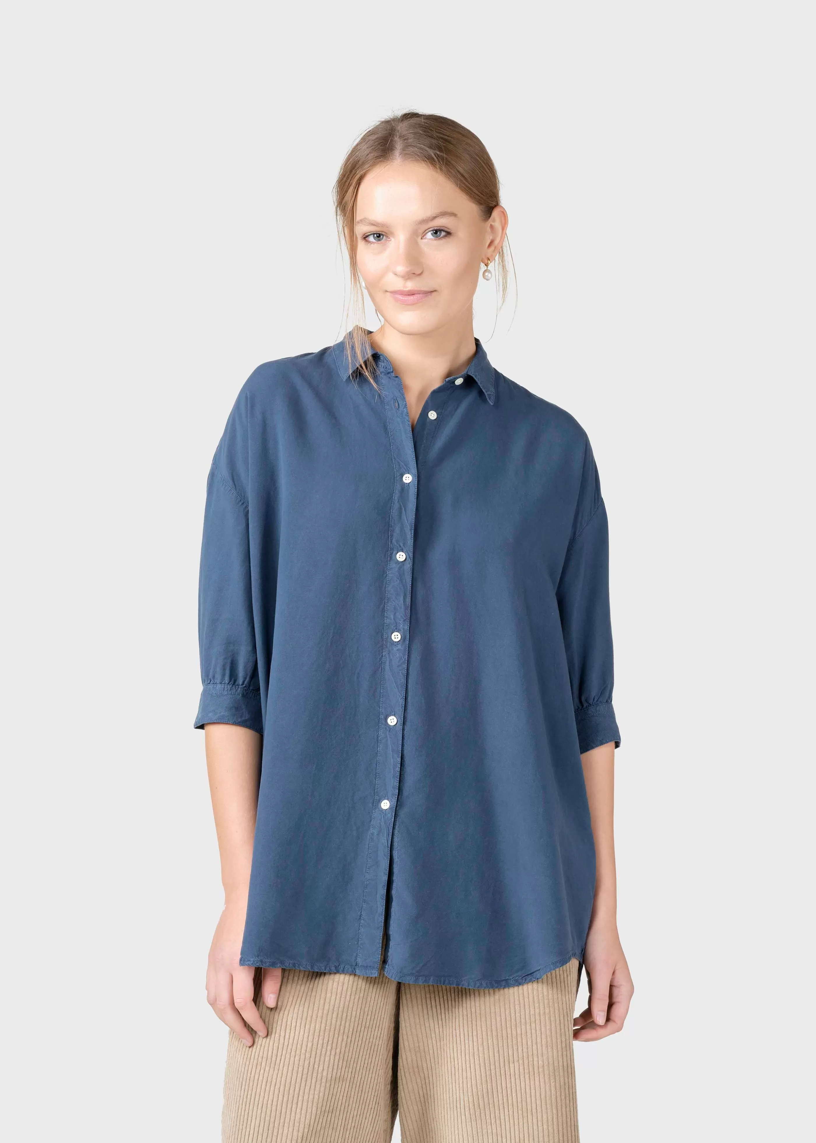 Klitmoller Collective Oline shirt - Deep blue- Hemden