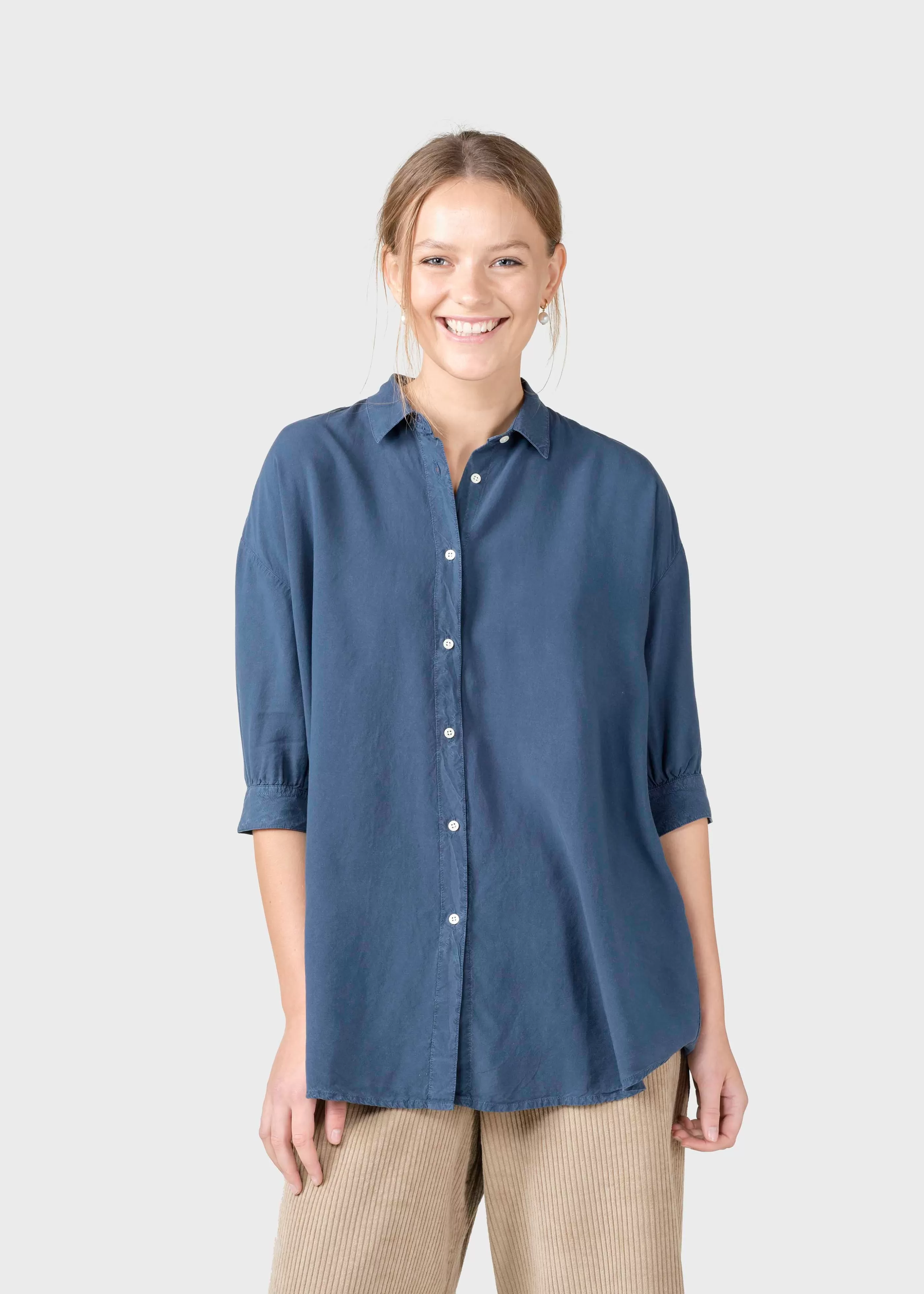 Klitmoller Collective Oline shirt - Deep blue- Hemden