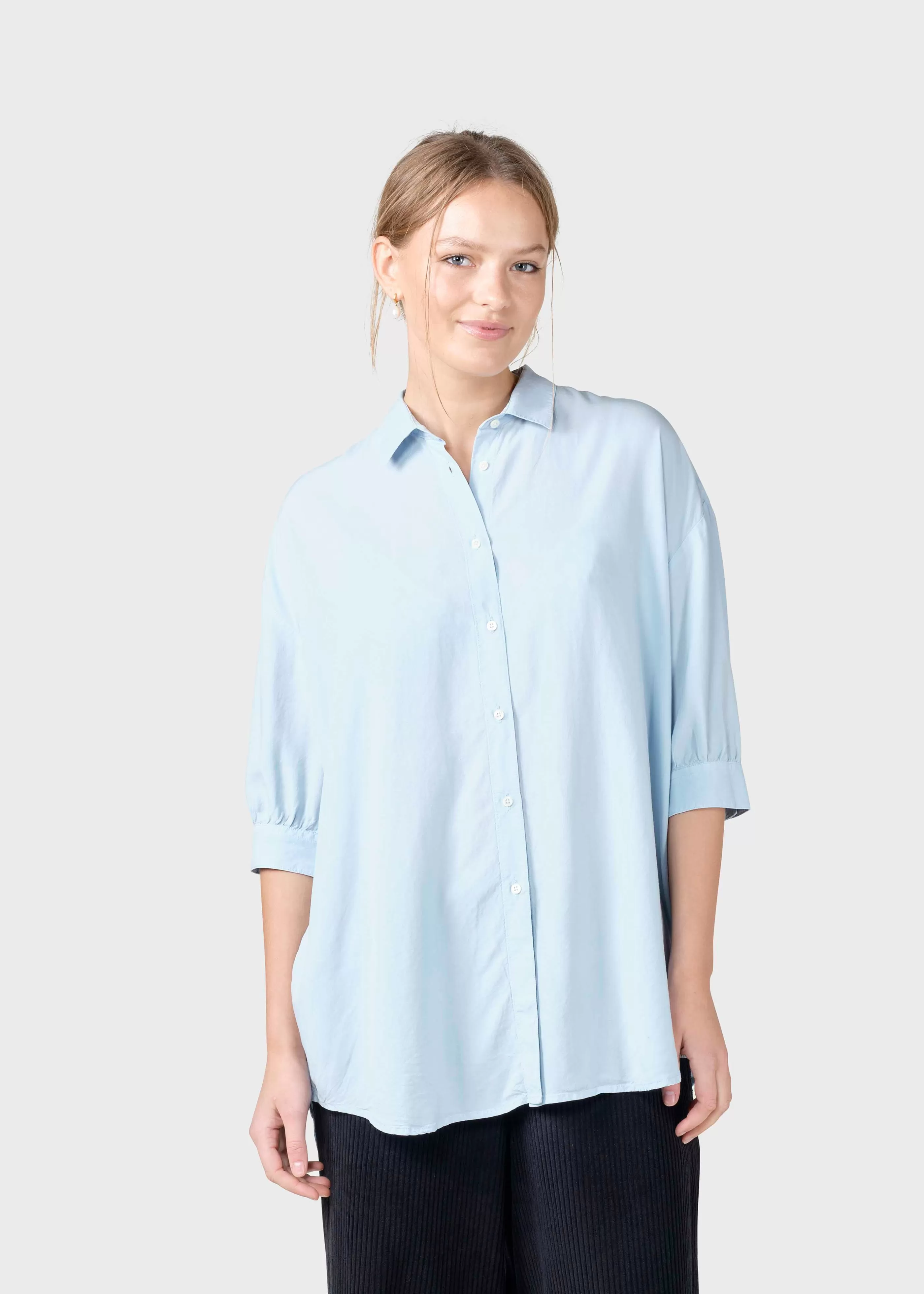 Klitmoller Collective Oline shirt - Light blue- Hemden