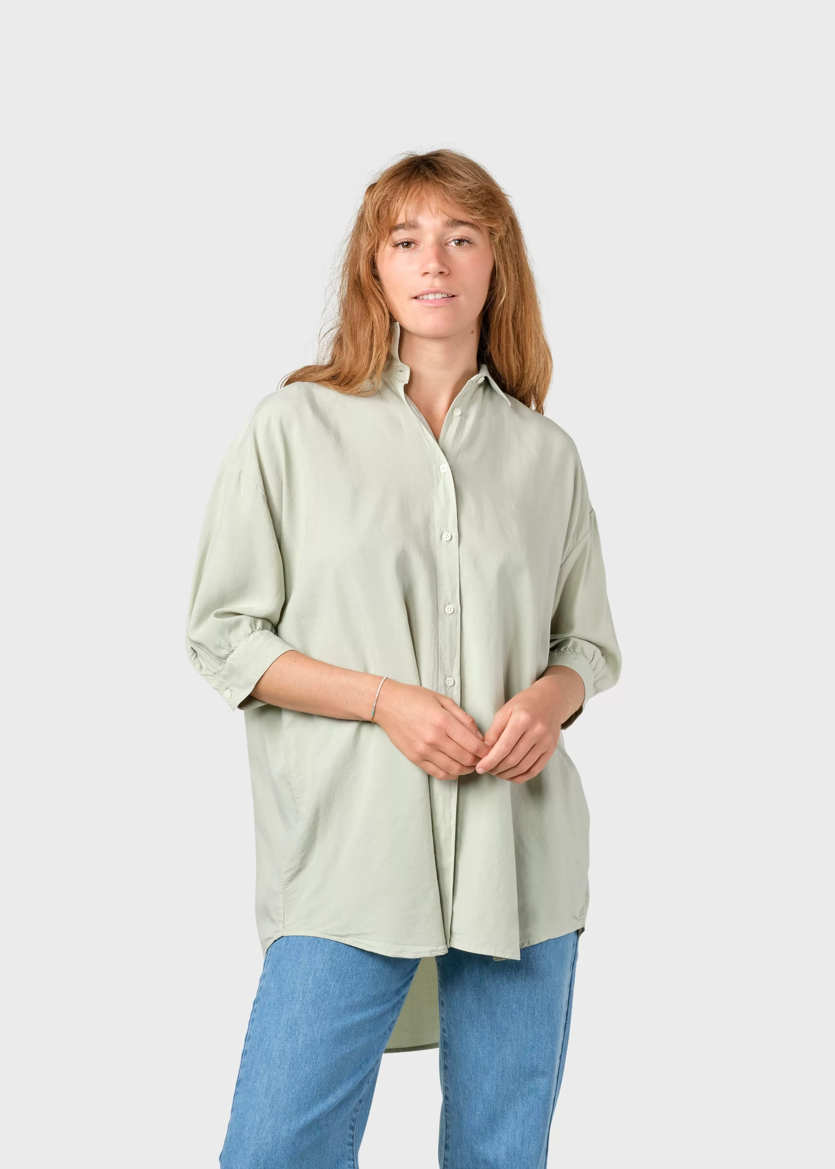 Klitmoller Collective Oline shirt - Sage- Hemden