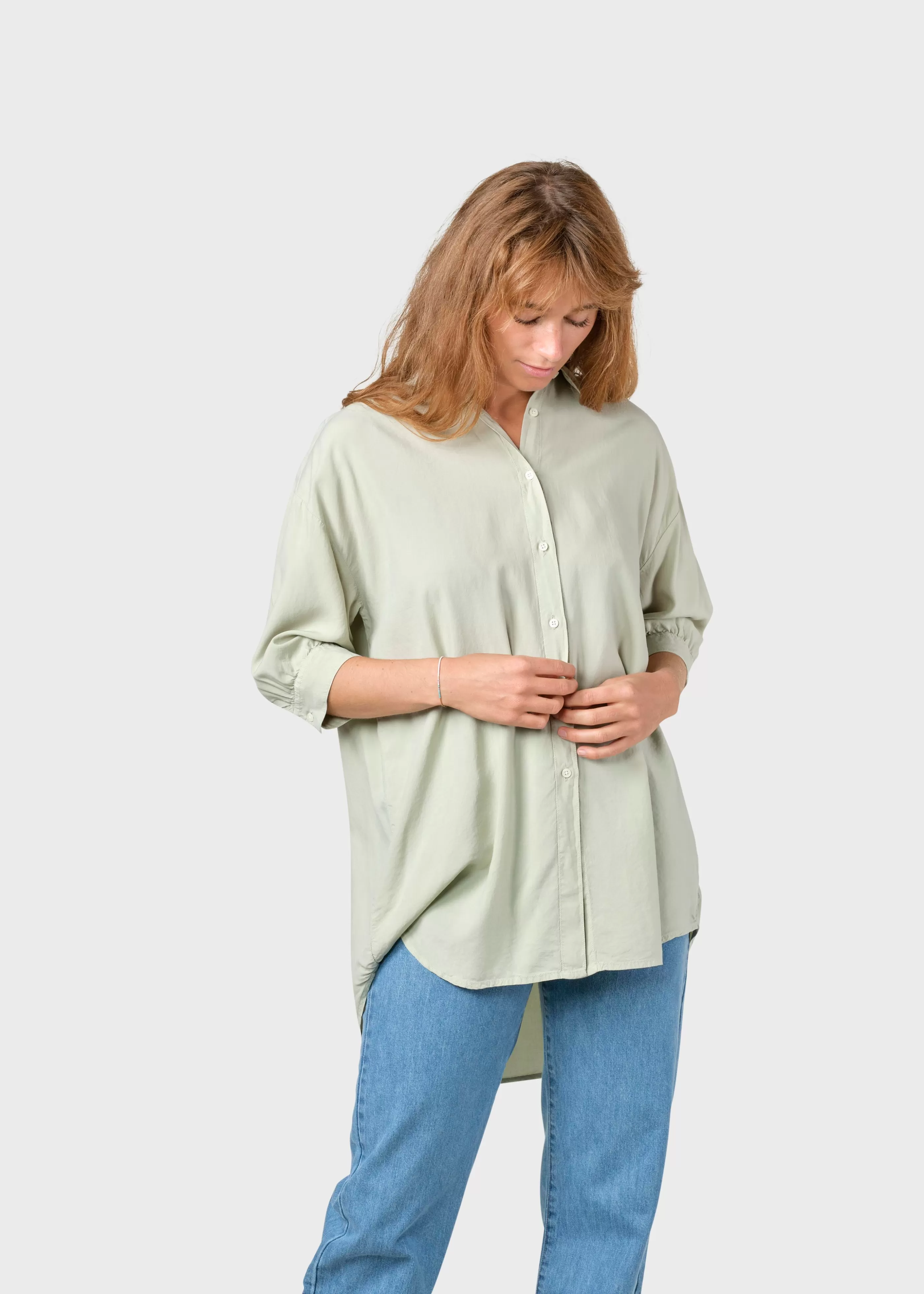 Klitmoller Collective Oline shirt - Sage- Hemden