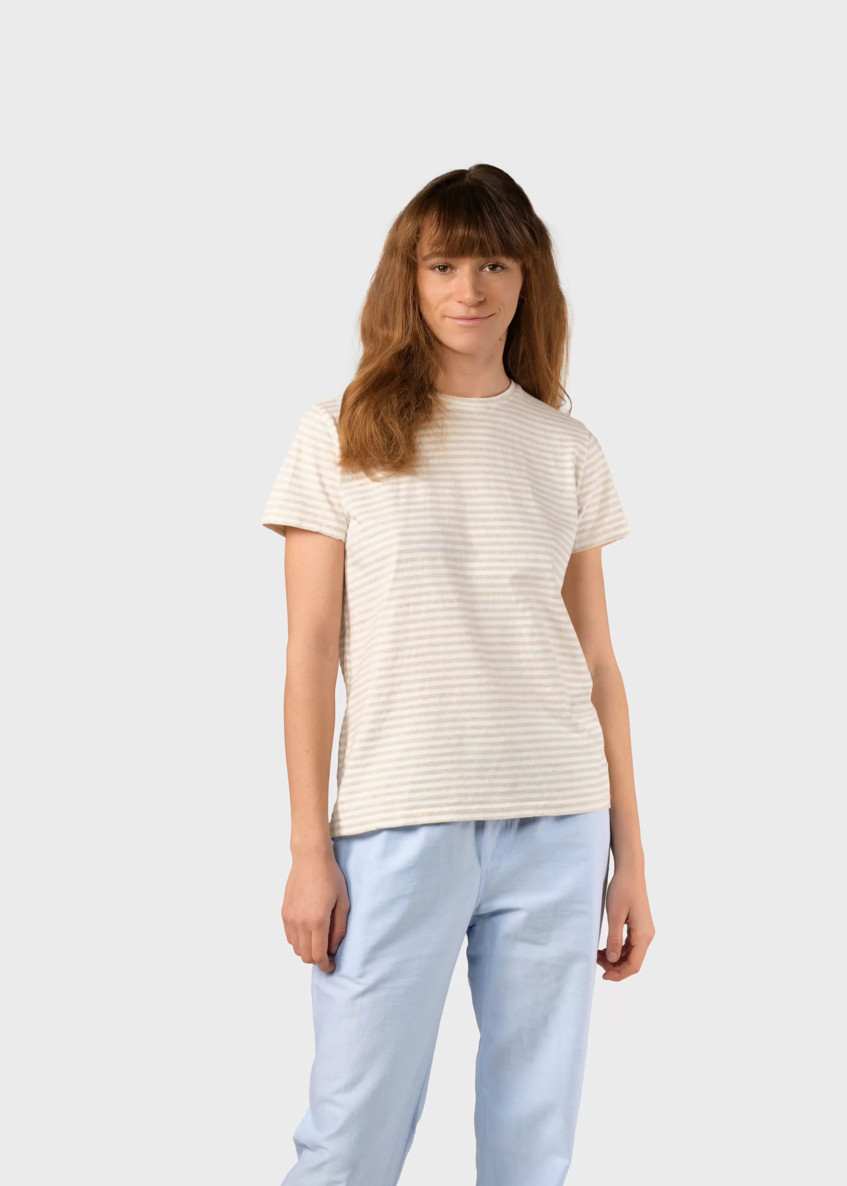 Klitmoller Collective Pil tee - Cream/sand- T-shirts