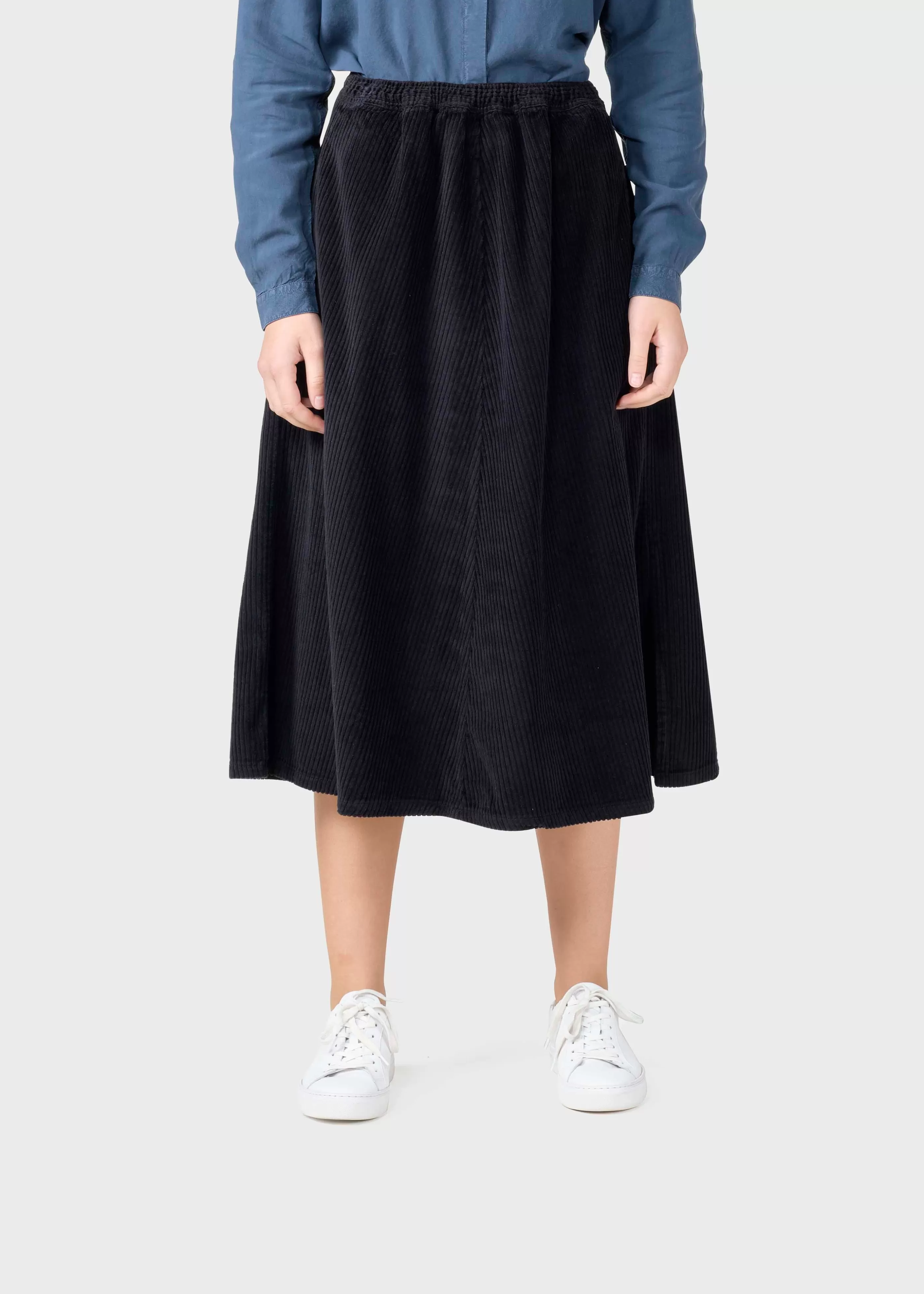 Klitmoller Collective Ramona cord skirt - Black- Röcke