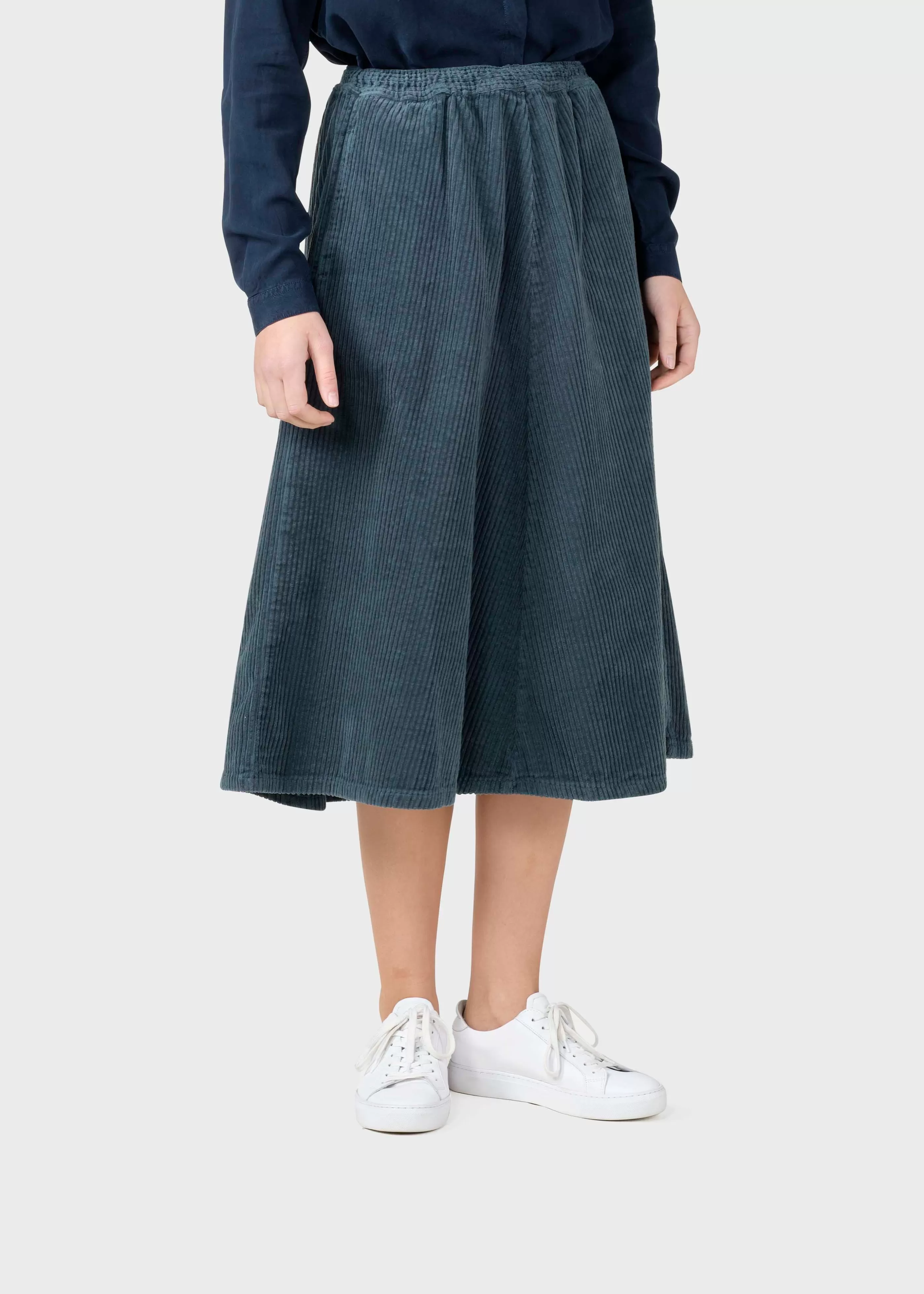 Klitmoller Collective Ramona cord skirt - Moss Green- Röcke