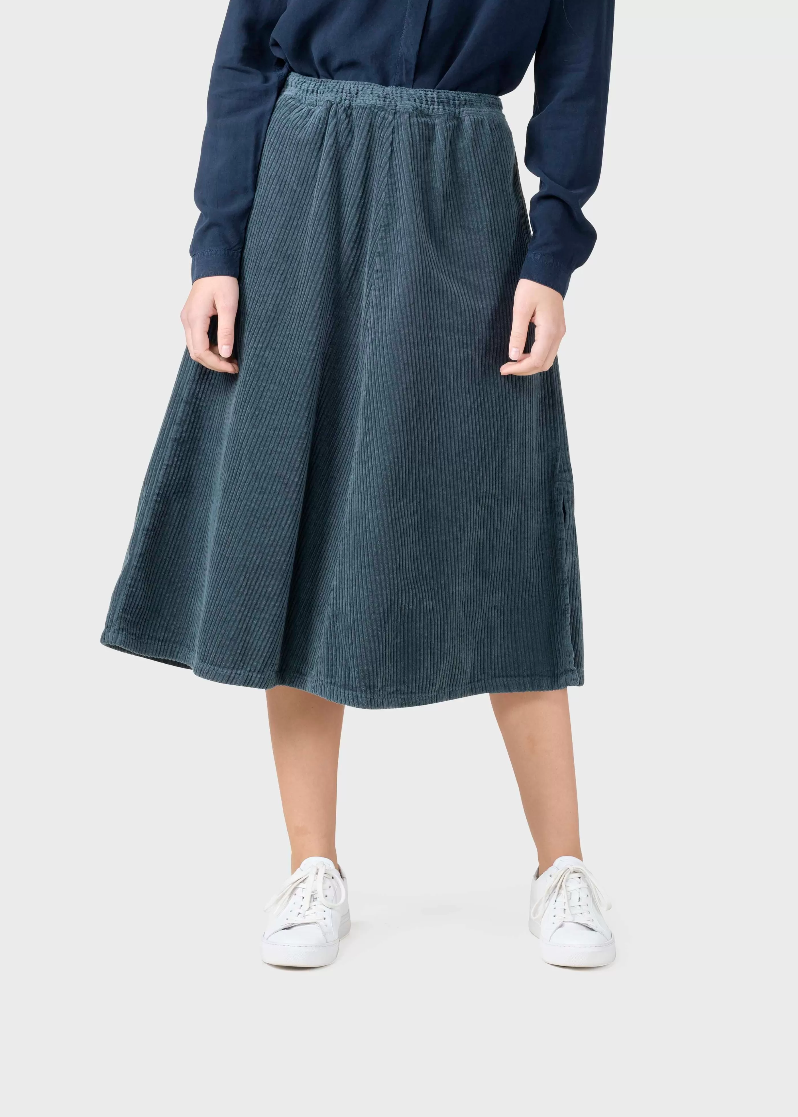 Klitmoller Collective Ramona cord skirt - Moss Green- Röcke