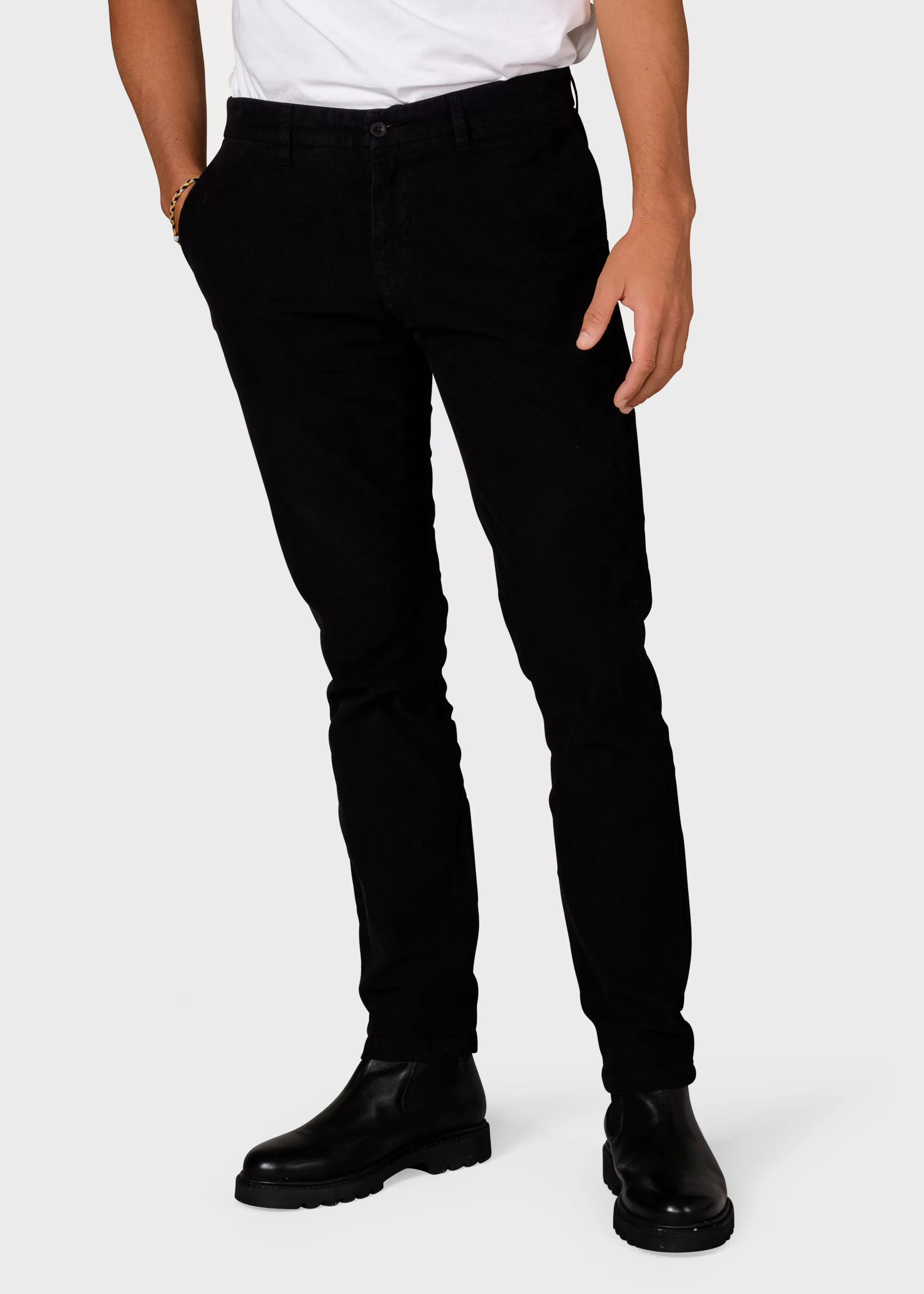 Klitmoller Collective Ras corduroy chino - Black- Hosen