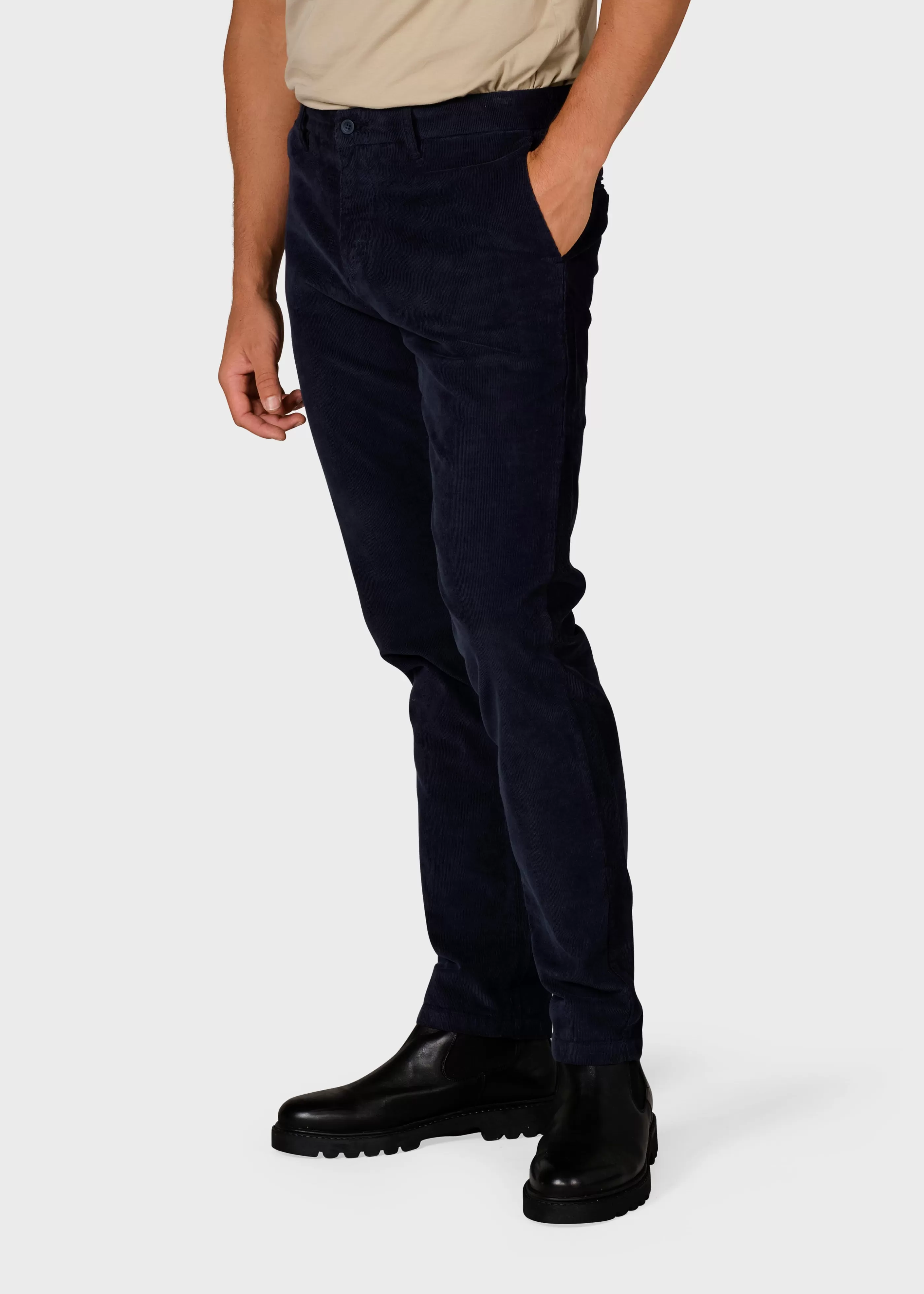 Klitmoller Collective Ras corduroy chino - Navy- Hosen