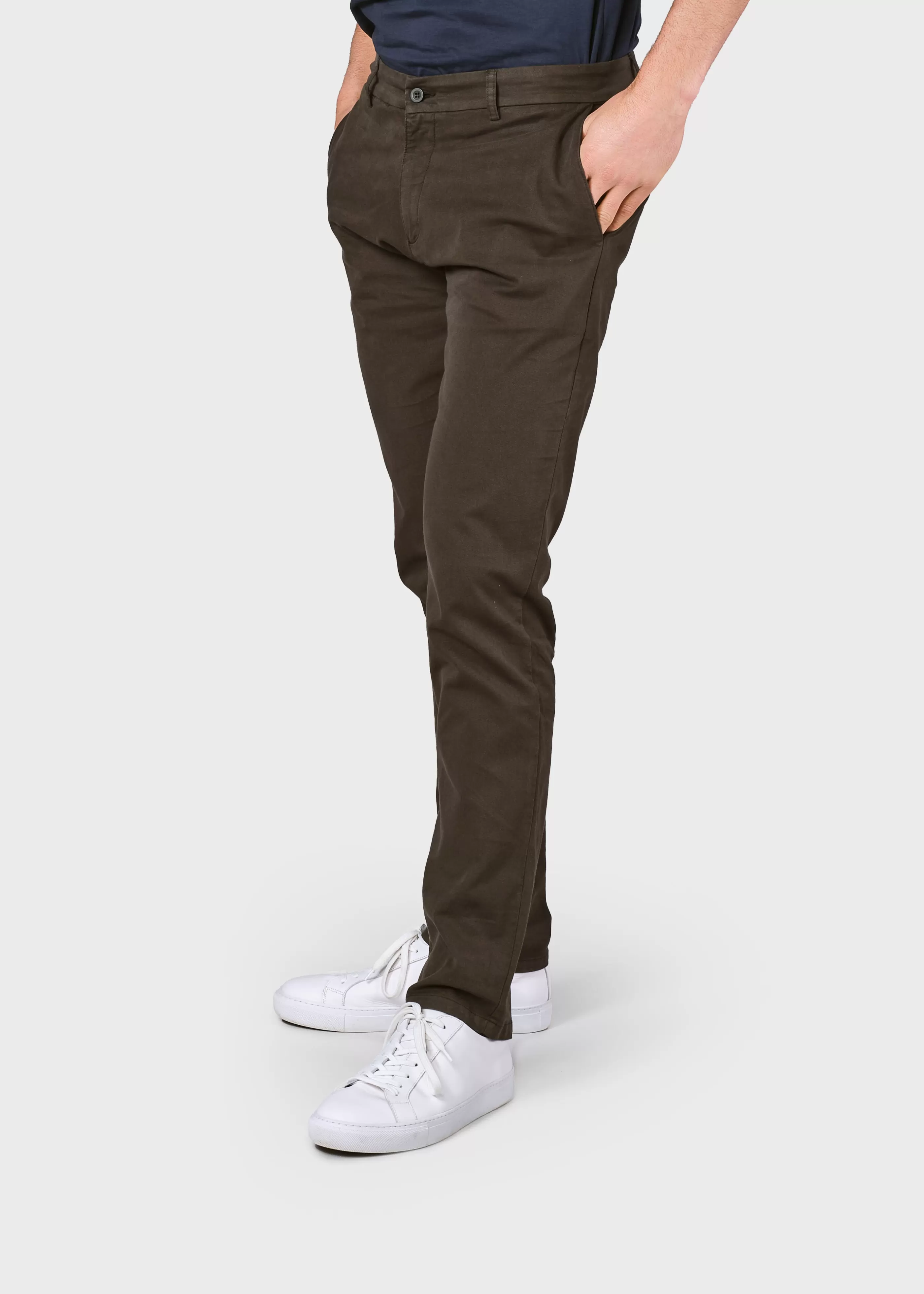 Klitmoller Collective Ras twill chino - Olive- Hosen