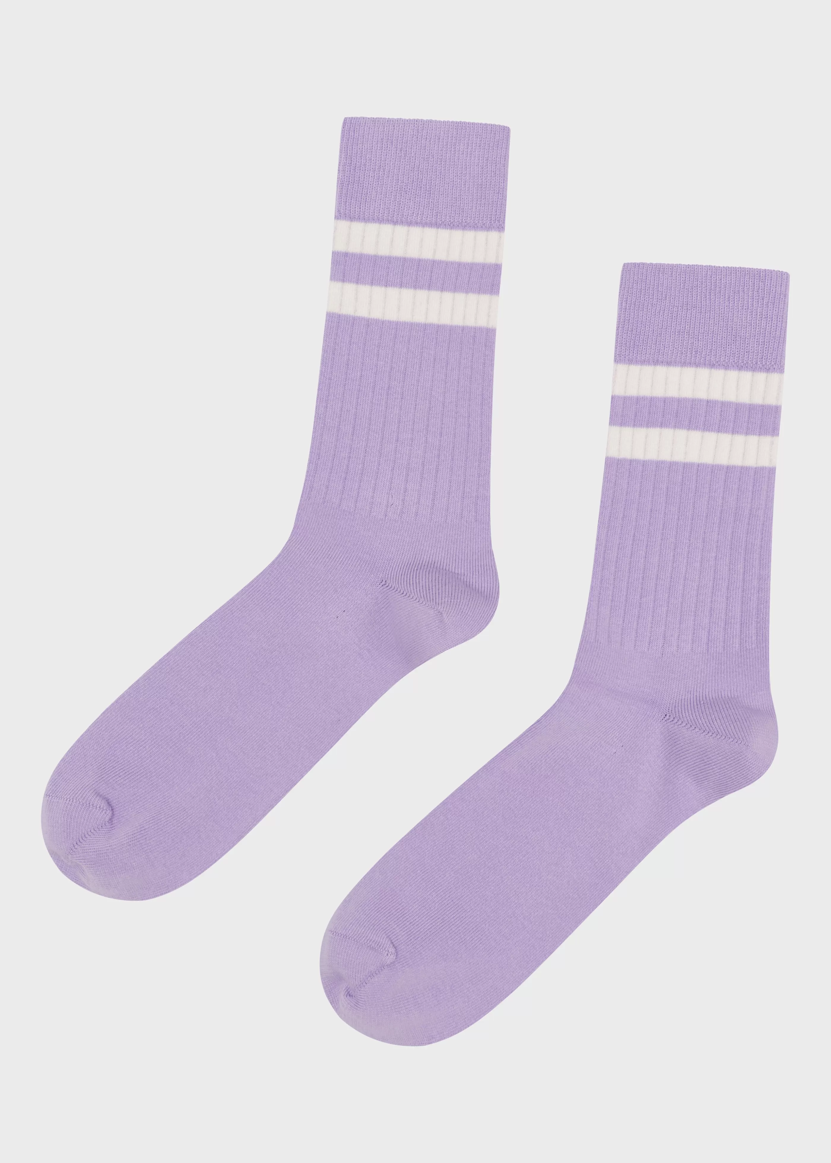 Klitmoller Collective Retro cotton sock - Lilac/cream- Accessories