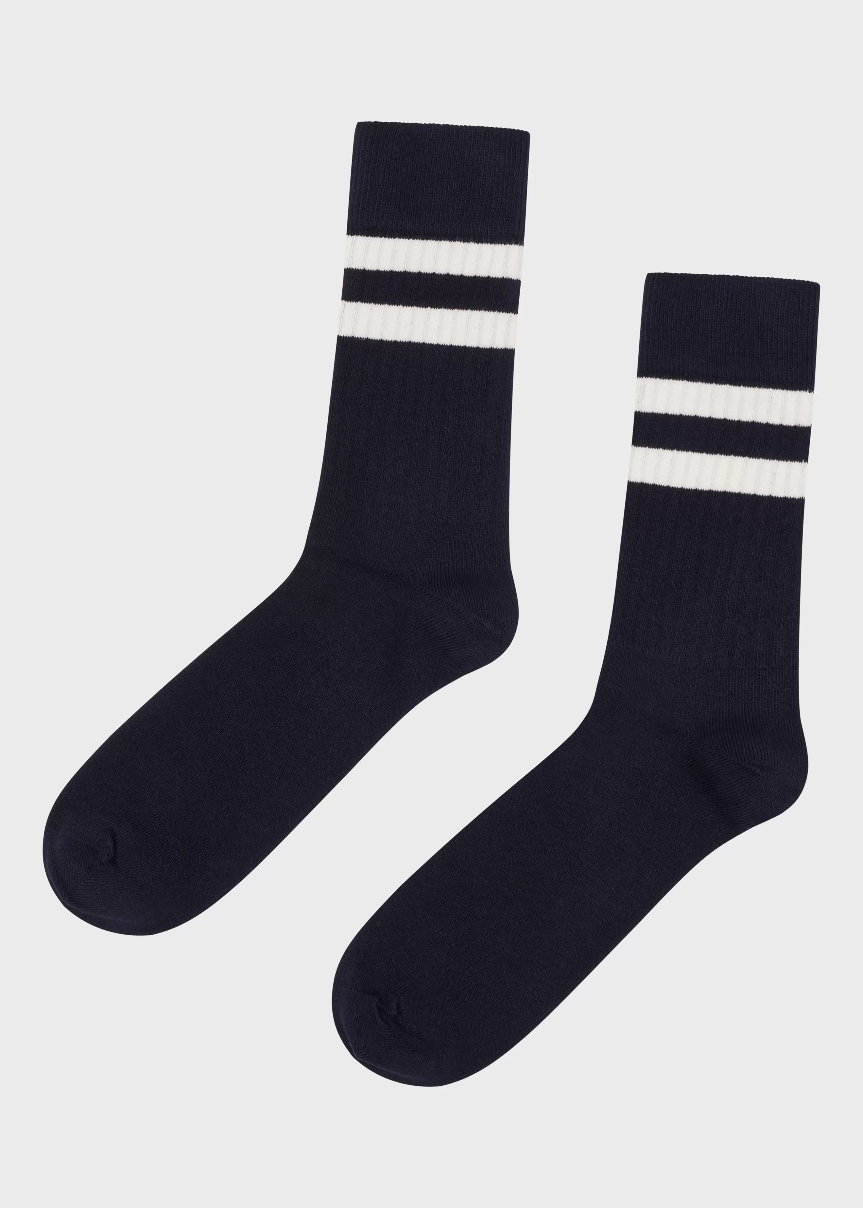 Klitmoller Collective Retro cotton sock - Navy/cream- Accessories