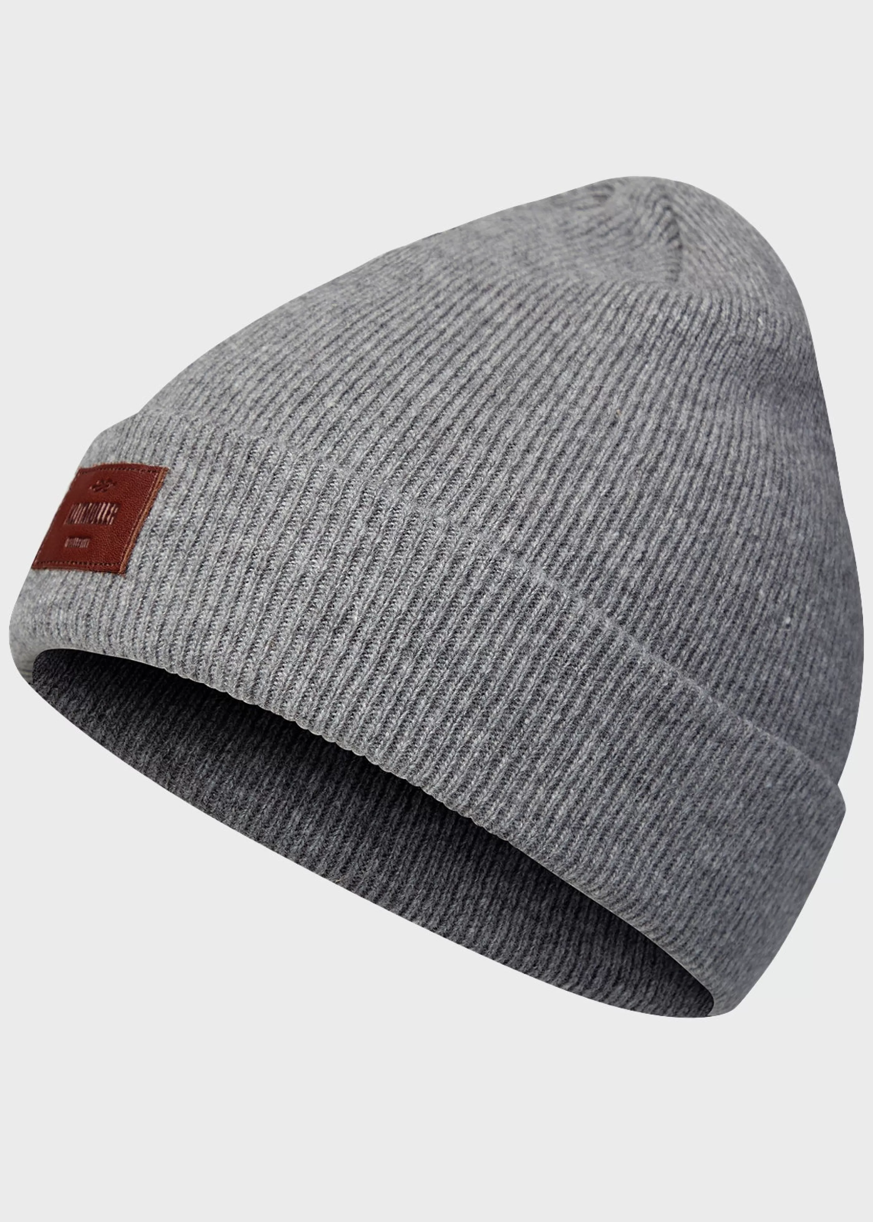 Klitmoller Collective Rib beanie - Light grey- Accessories