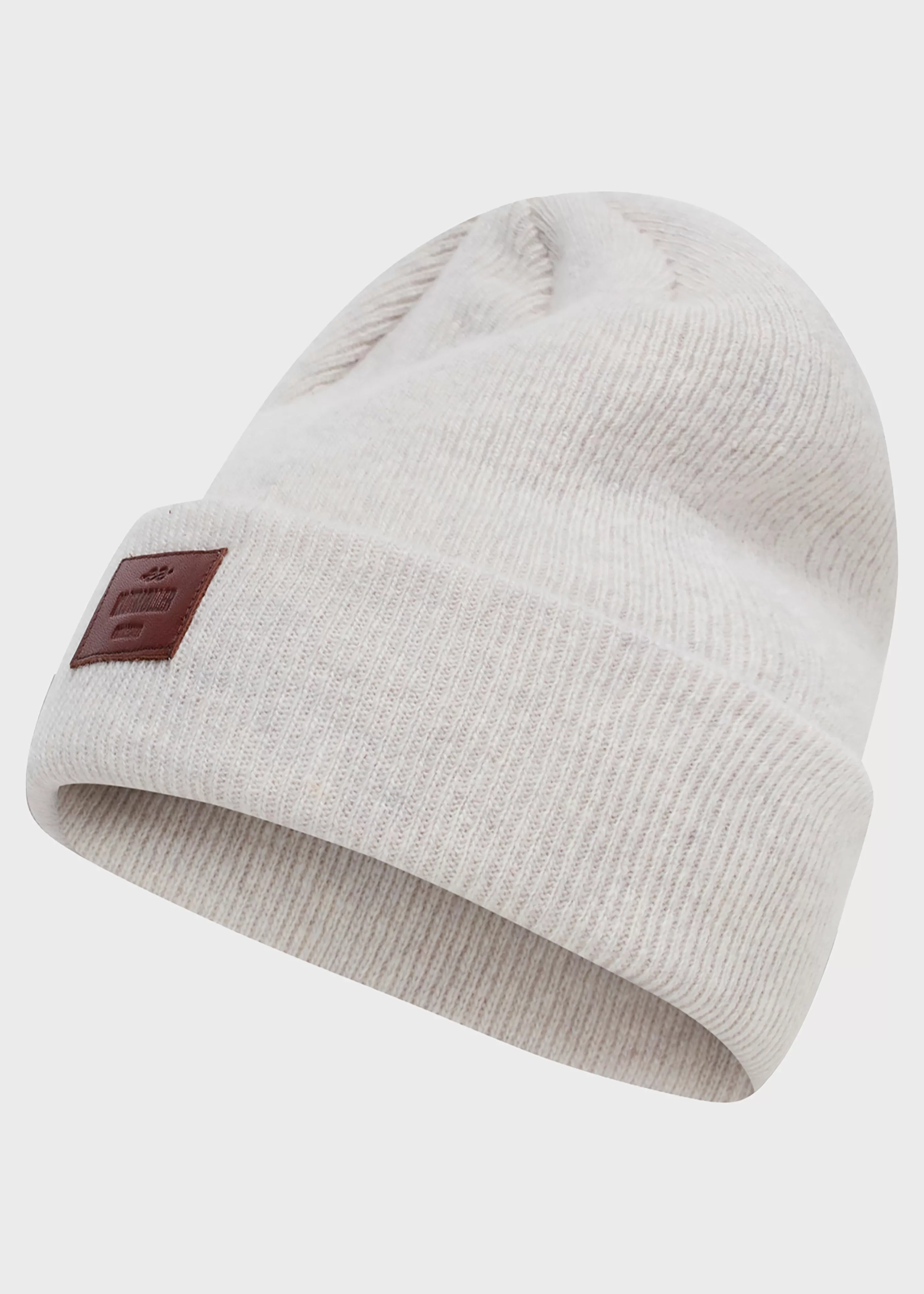 Klitmoller Collective Rib beanie - Pastel grey- Accessories