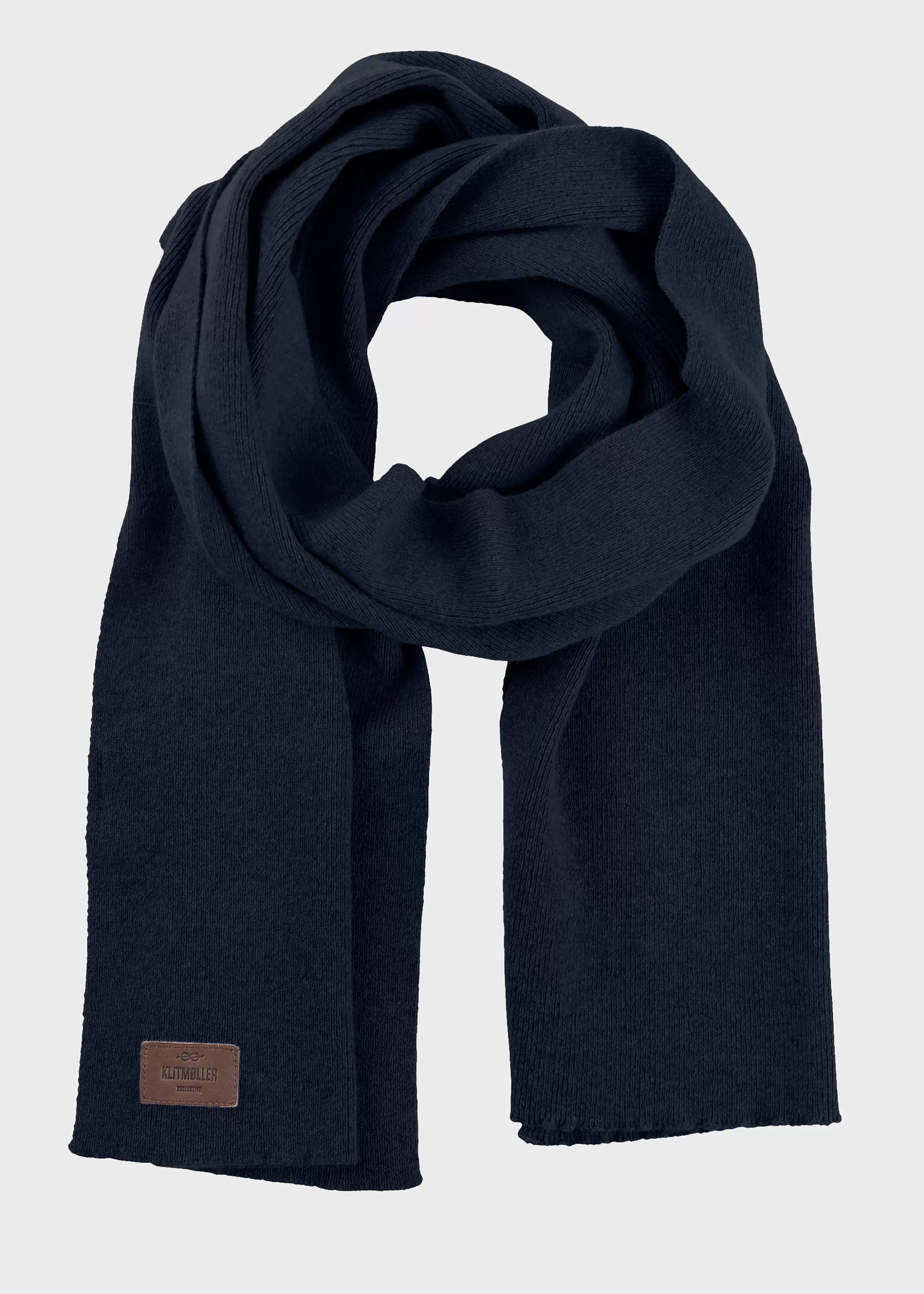 Klitmoller Collective Rib scarf - Navy- Accessories