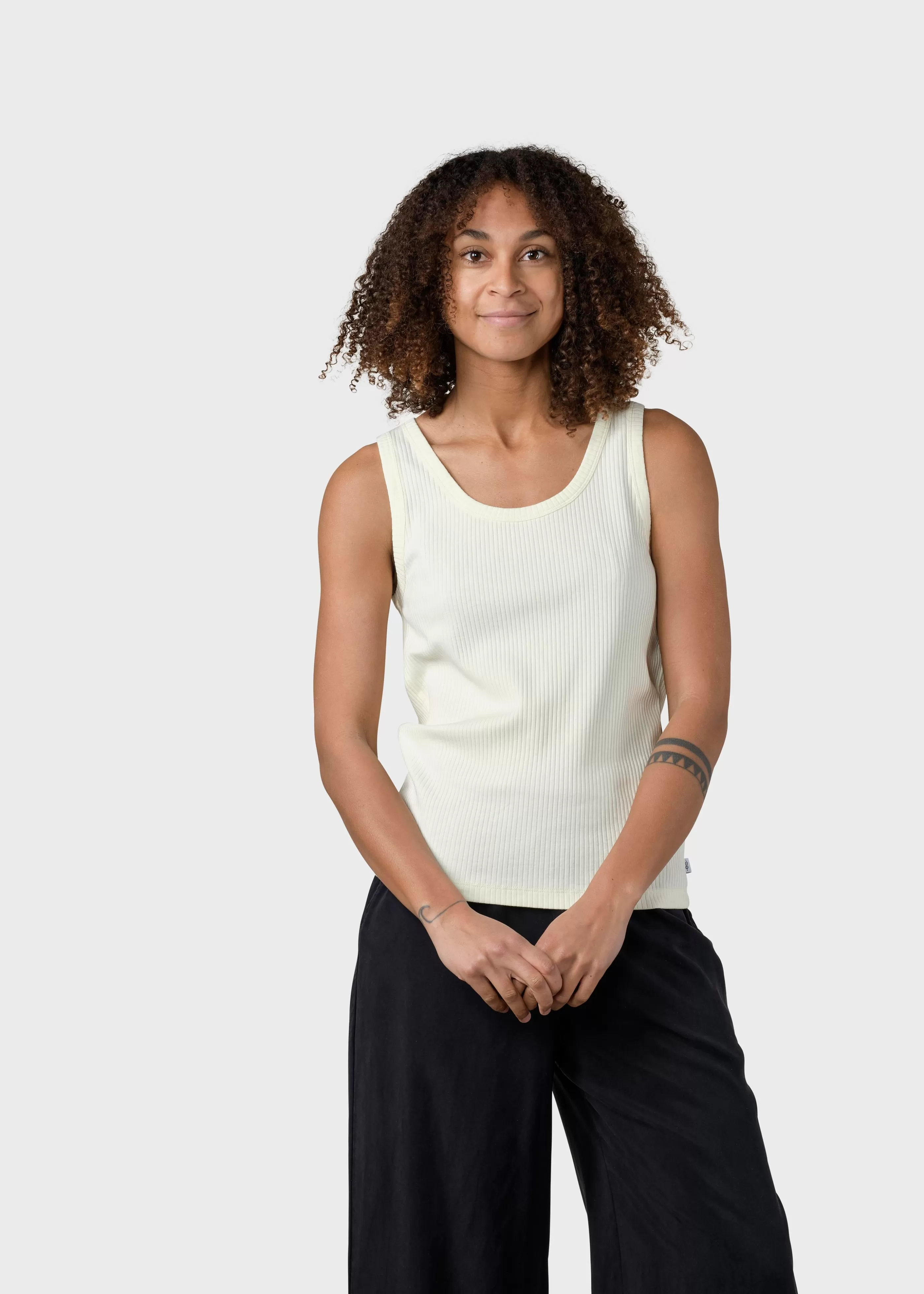 Klitmoller Collective Rib top - Lemon sorbet- T-shirts