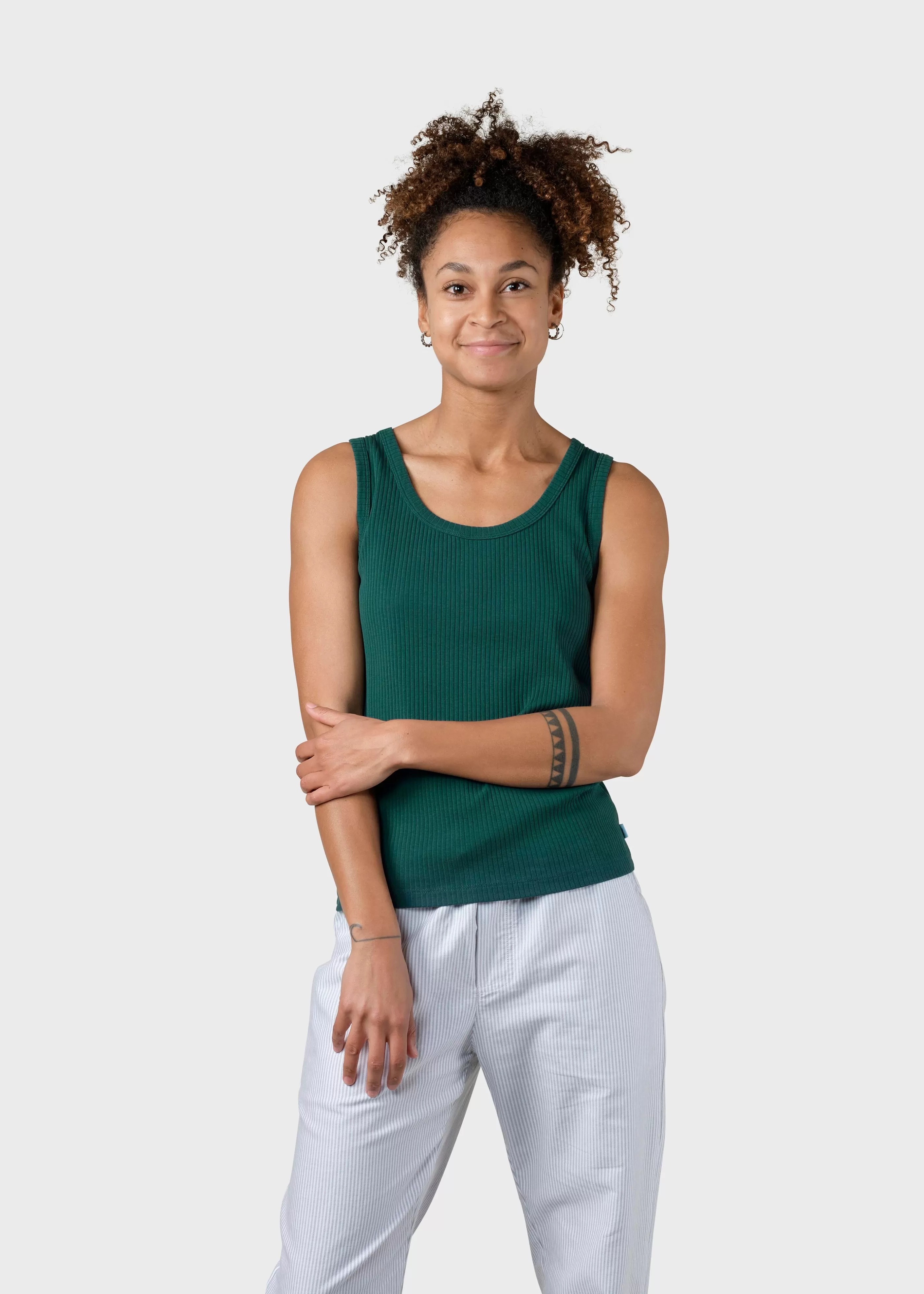 Klitmoller Collective Rib top - Moss Green- T-shirts