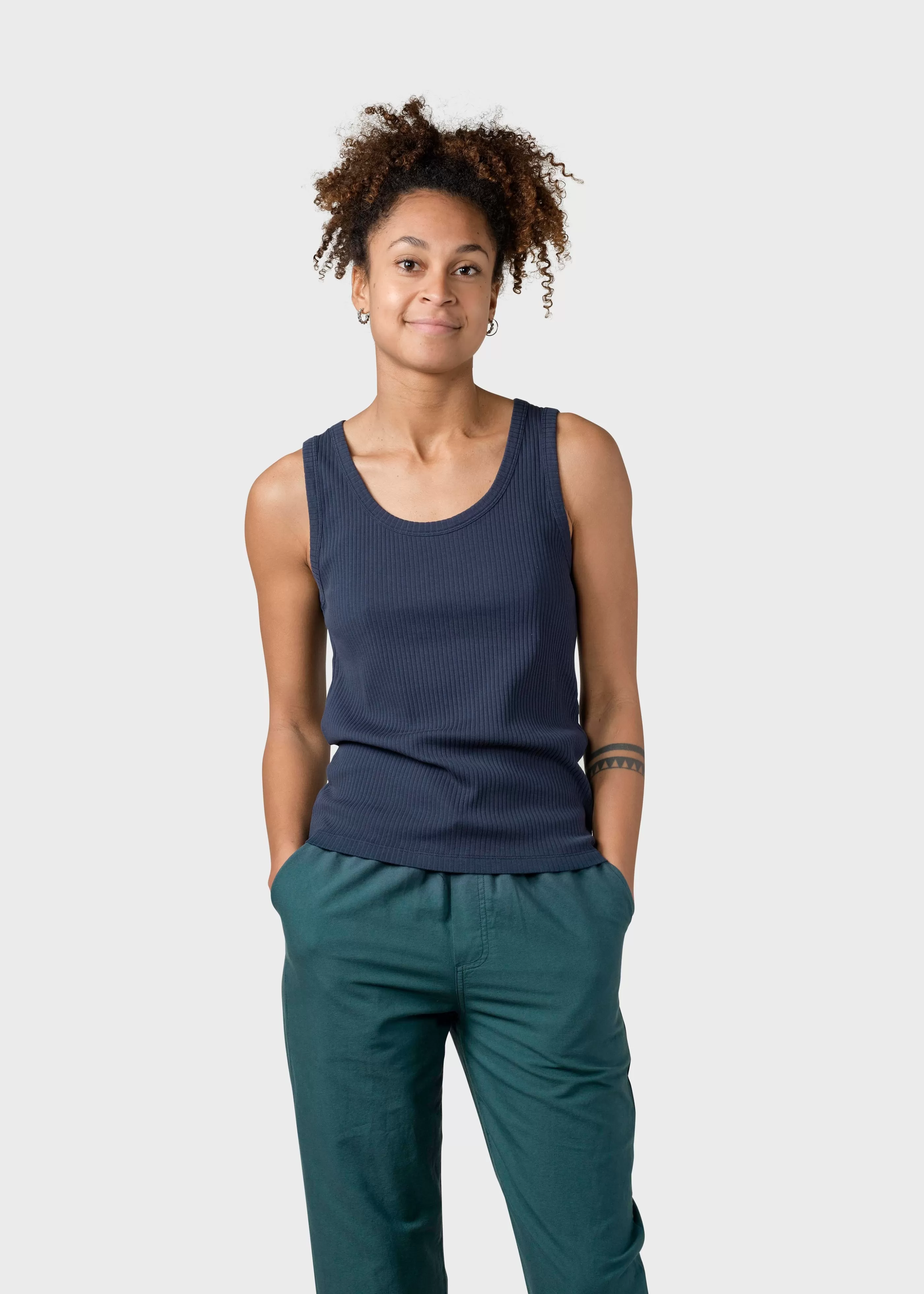 Klitmoller Collective Rib top - Navy- T-shirts