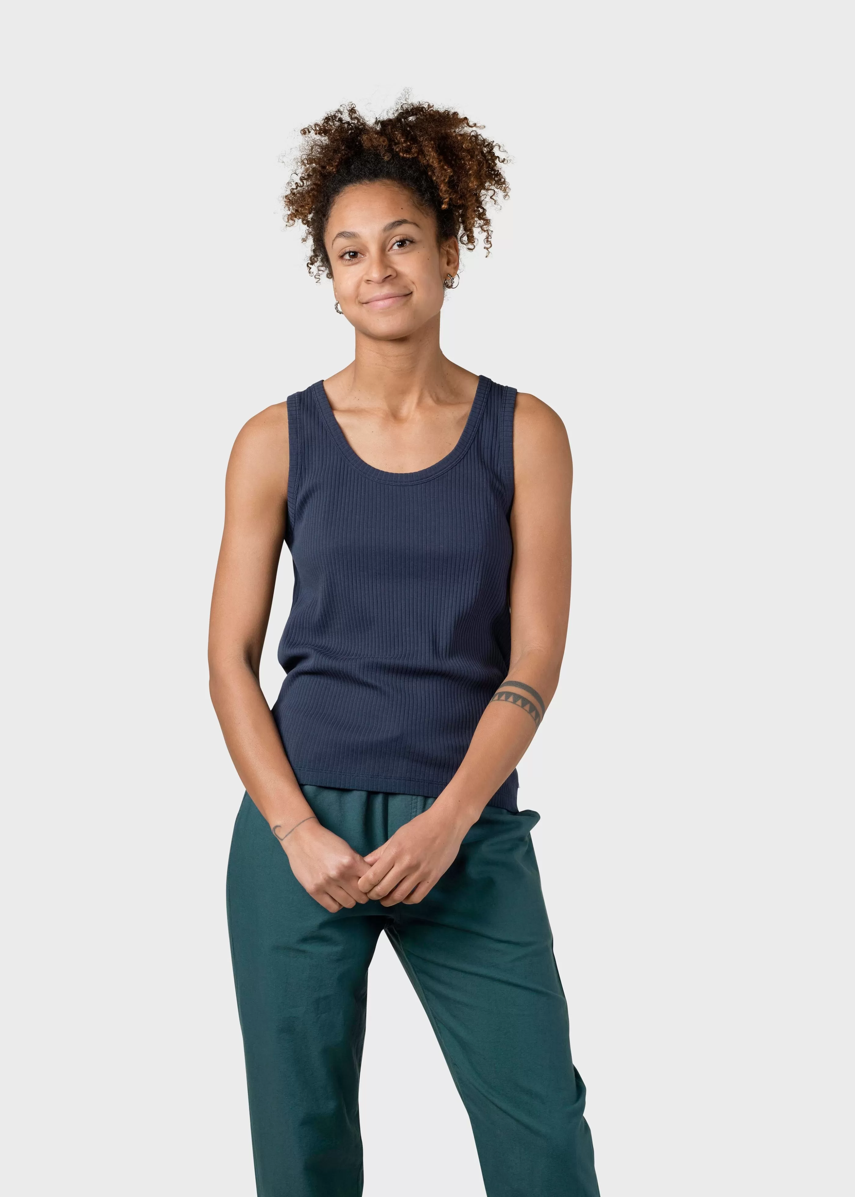 Klitmoller Collective Rib top - Navy- T-shirts