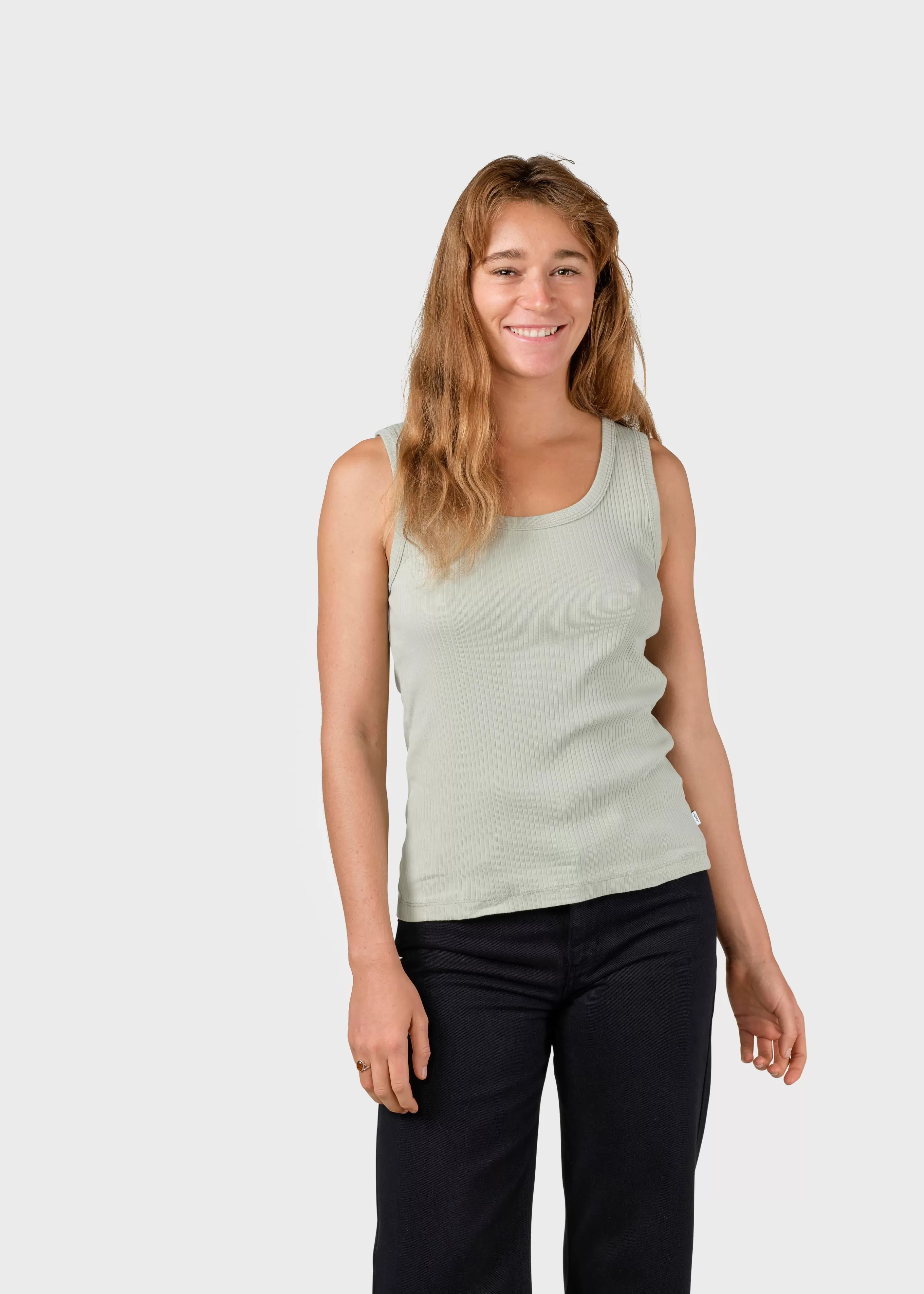 Klitmoller Collective Rib top - Sage- T-shirts