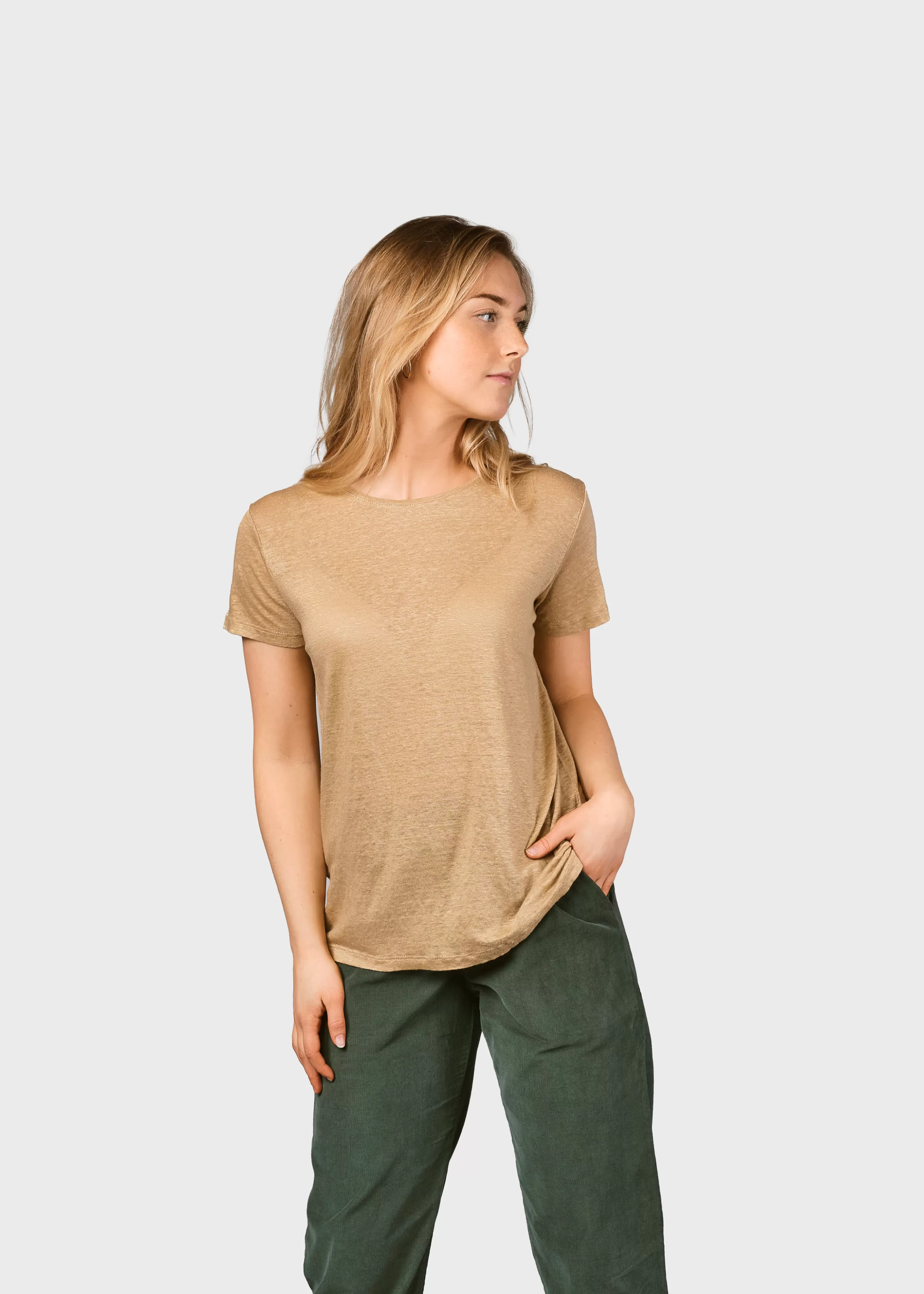 Klitmoller Collective Rikke linen tee - Sand- T-shirts