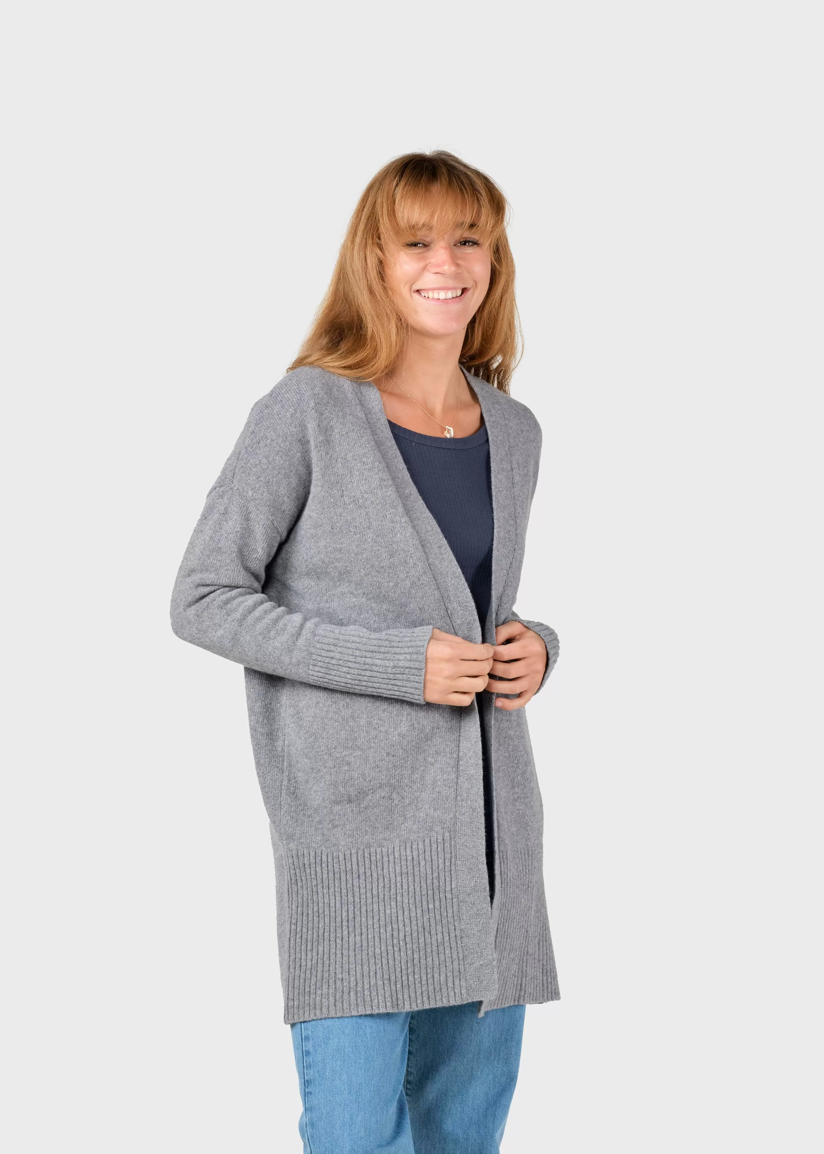 Klitmoller Collective Rosemarie knit cardigan - Light grey- Strick