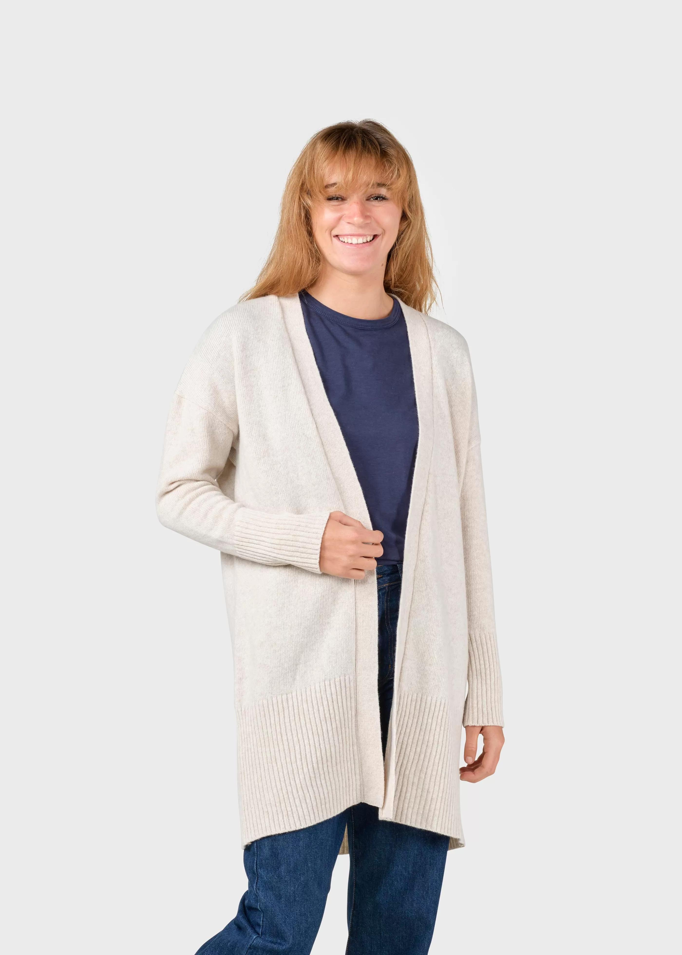 Klitmoller Collective Rosemarie knit cardigan - Pastel sand- Strick