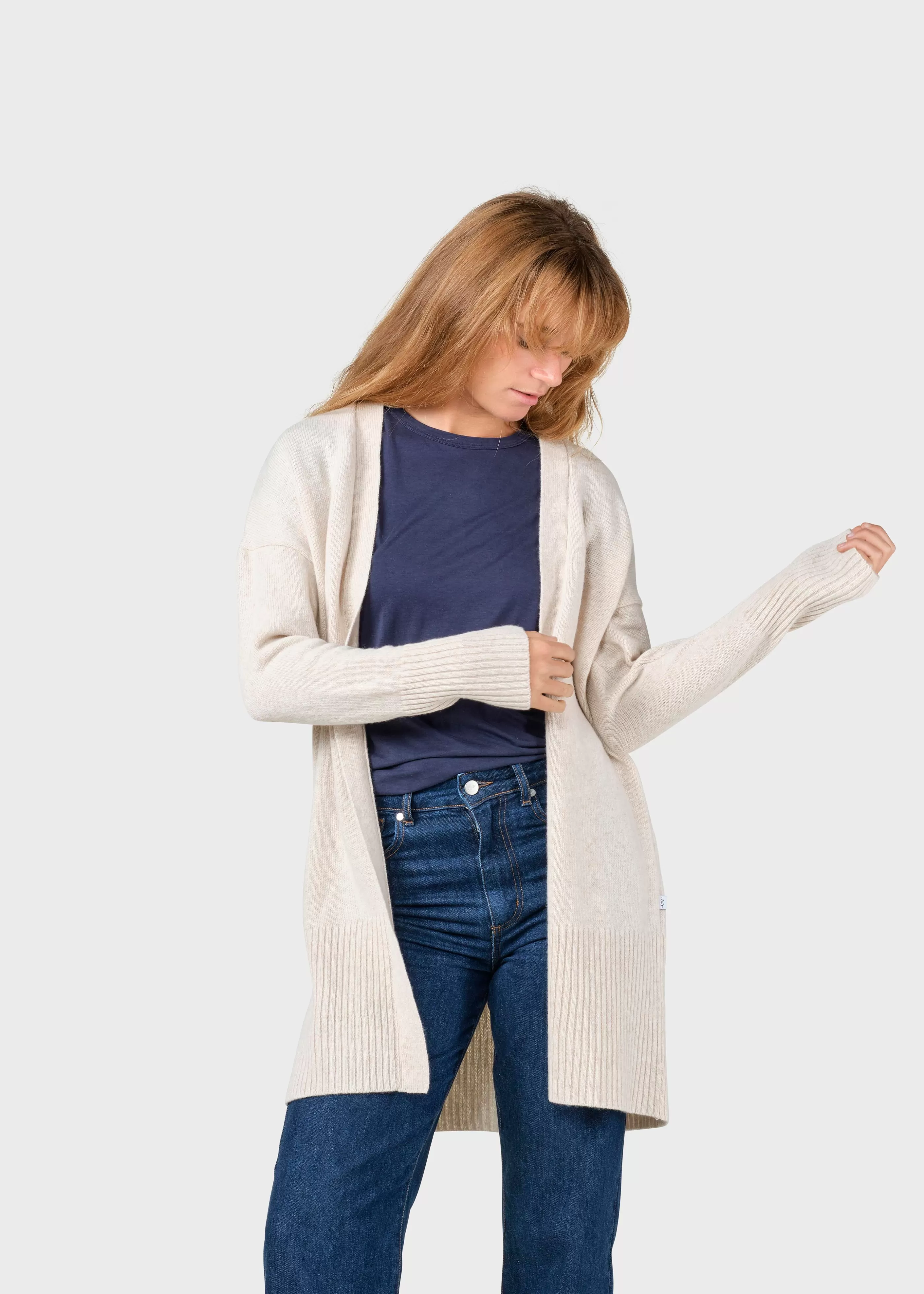 Klitmoller Collective Rosemarie knit cardigan - Pastel sand- Strick