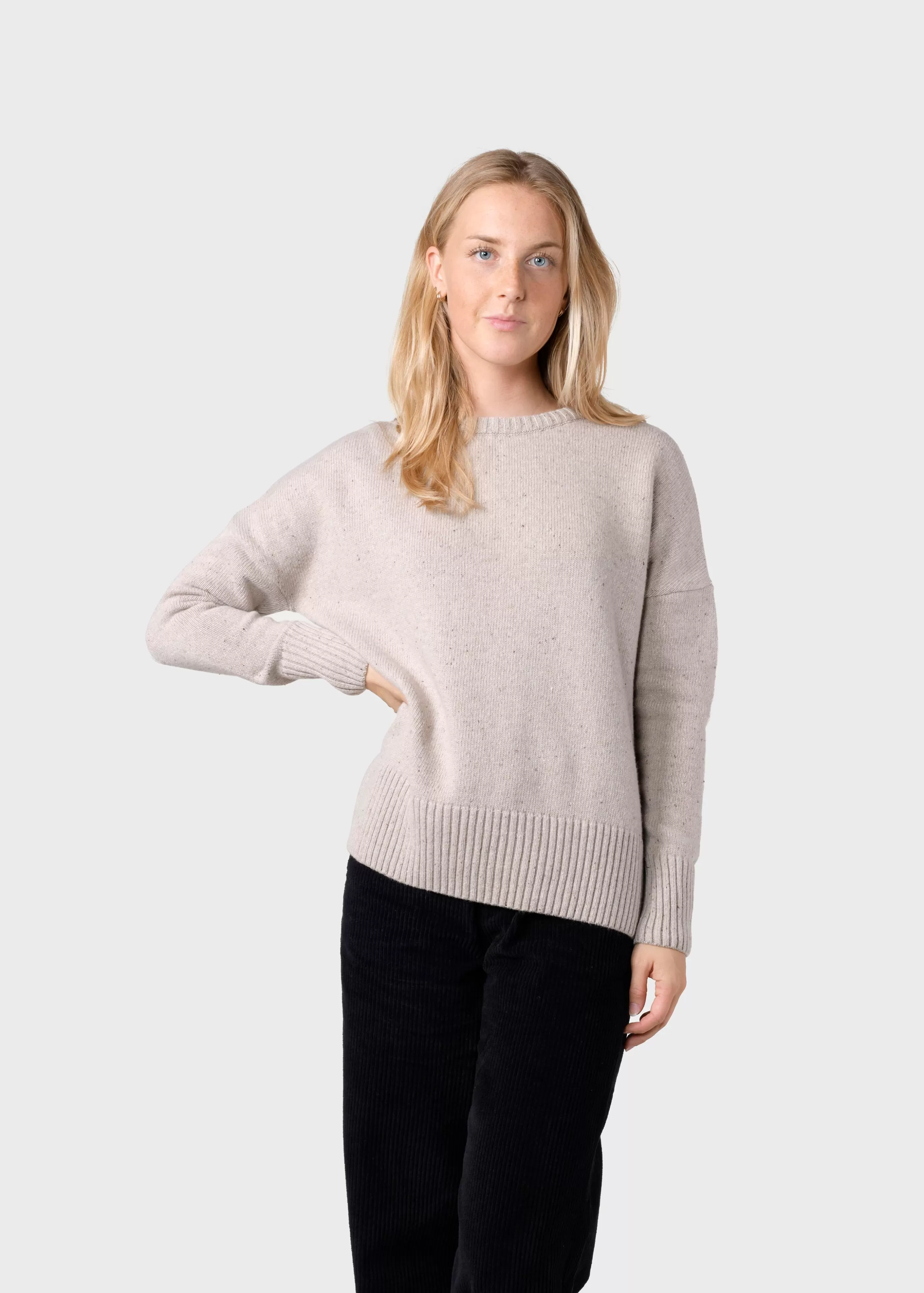 Klitmoller Collective Røskva knit - Cream- Recycelte Wolle