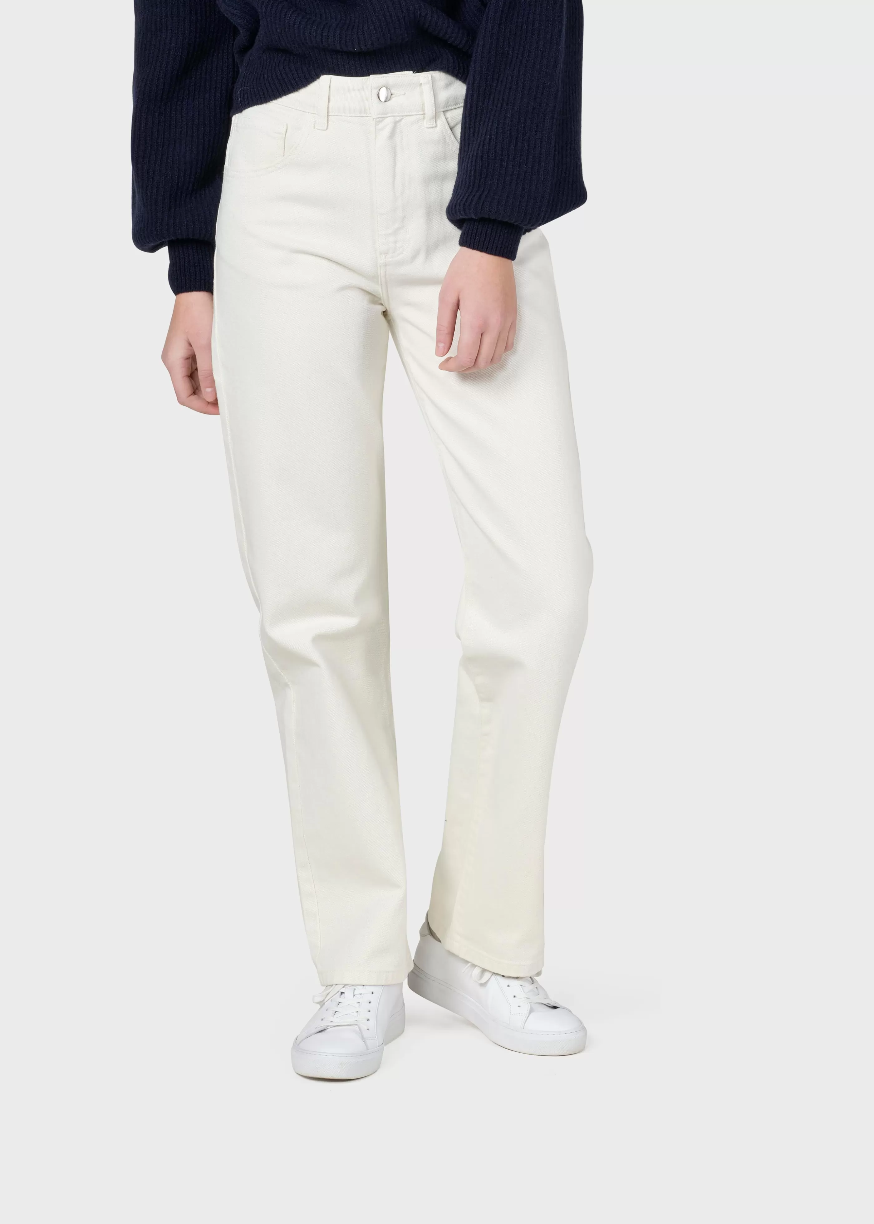 Klitmoller Collective Rubi denim pant - Cream- Hosen