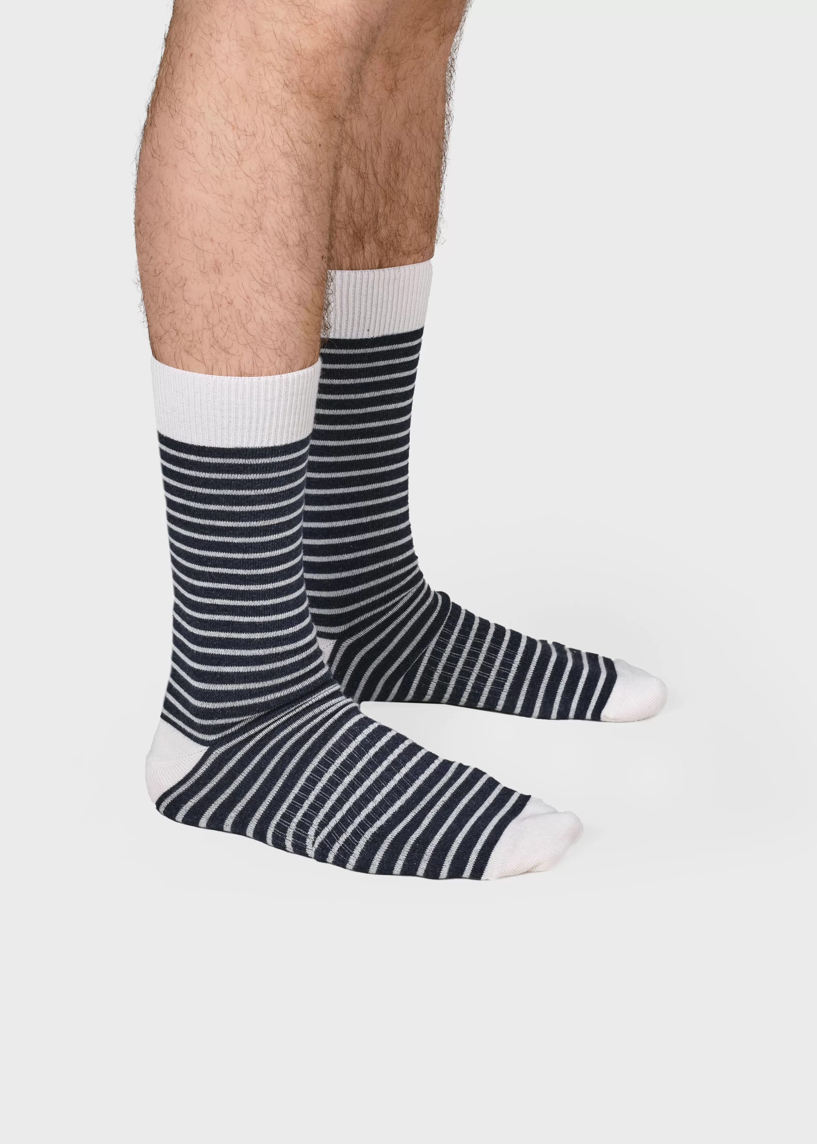 Klitmoller Collective Sailor cotton sock - Cream/navy- Accessories