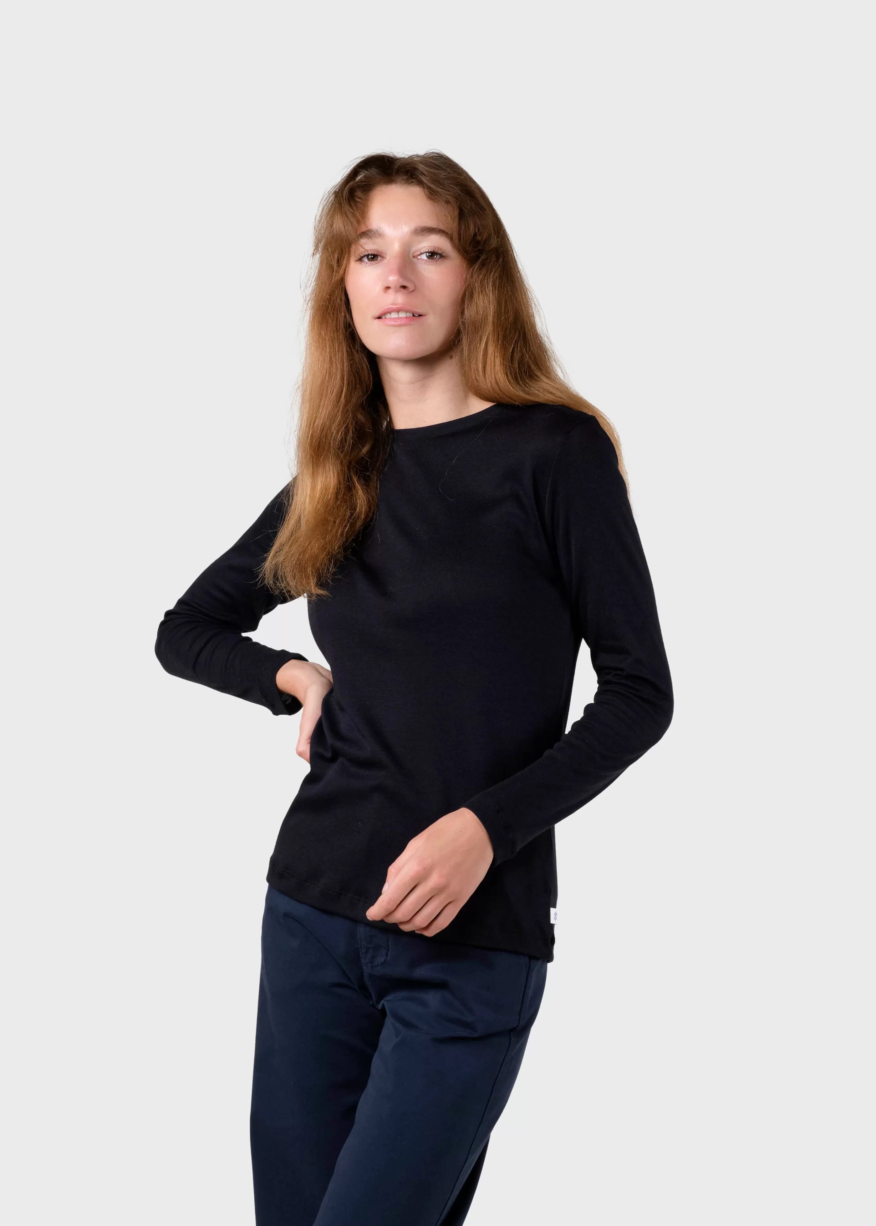 Klitmoller Collective Selma LS tee - Black- T-shirts