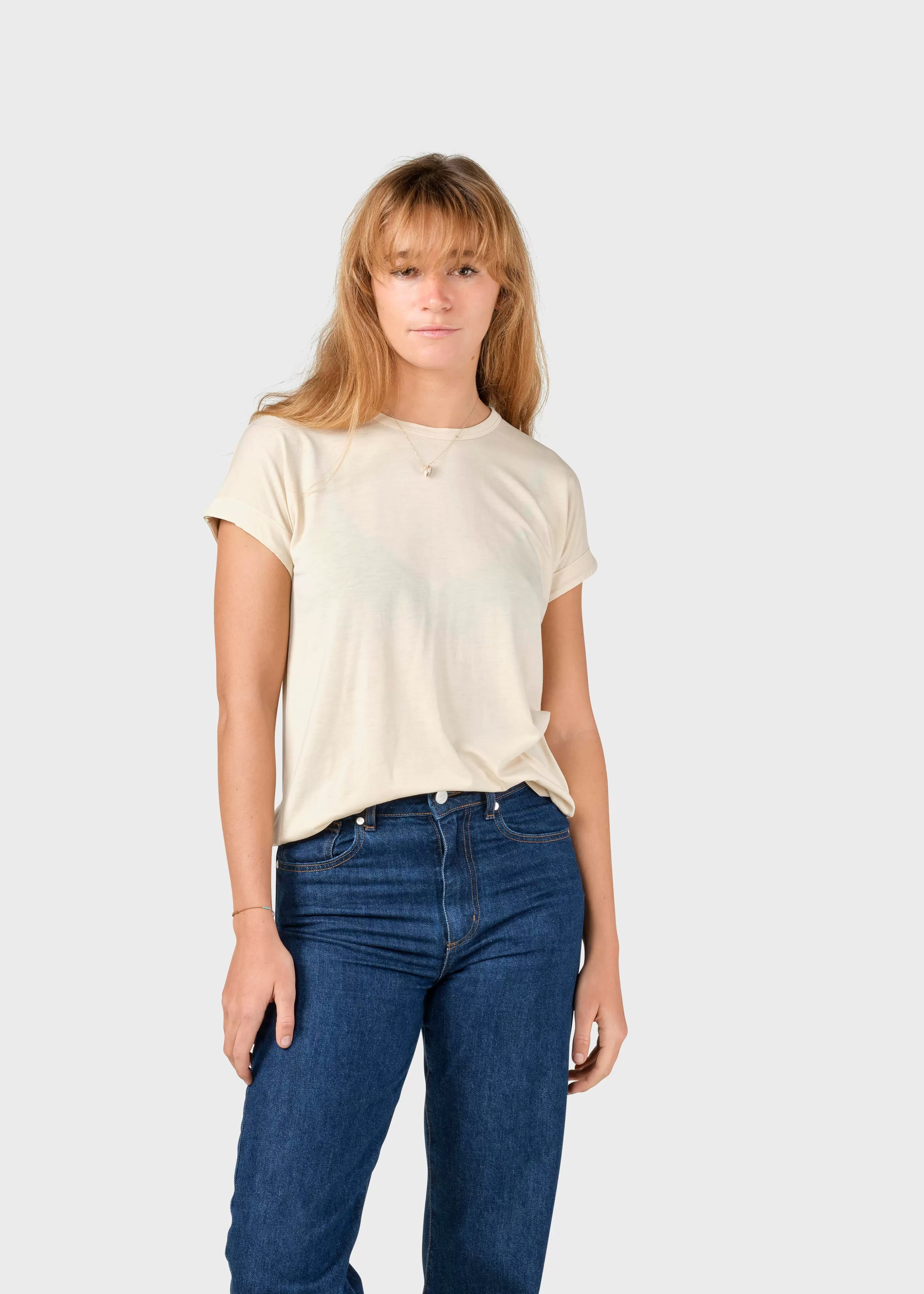 Klitmoller Collective Sigrid tee - Pastel sand- T-shirts