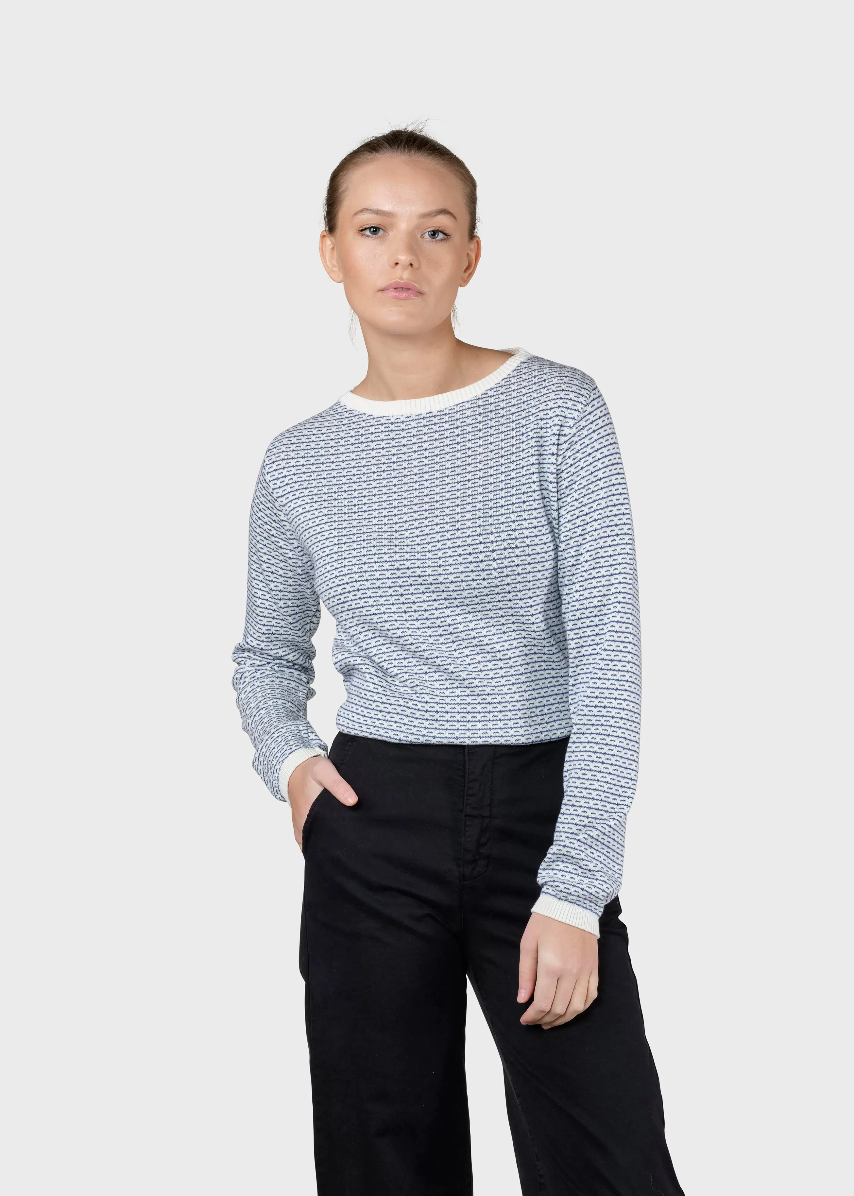 Klitmoller Collective Silje knit - Cream/ocean- Strick