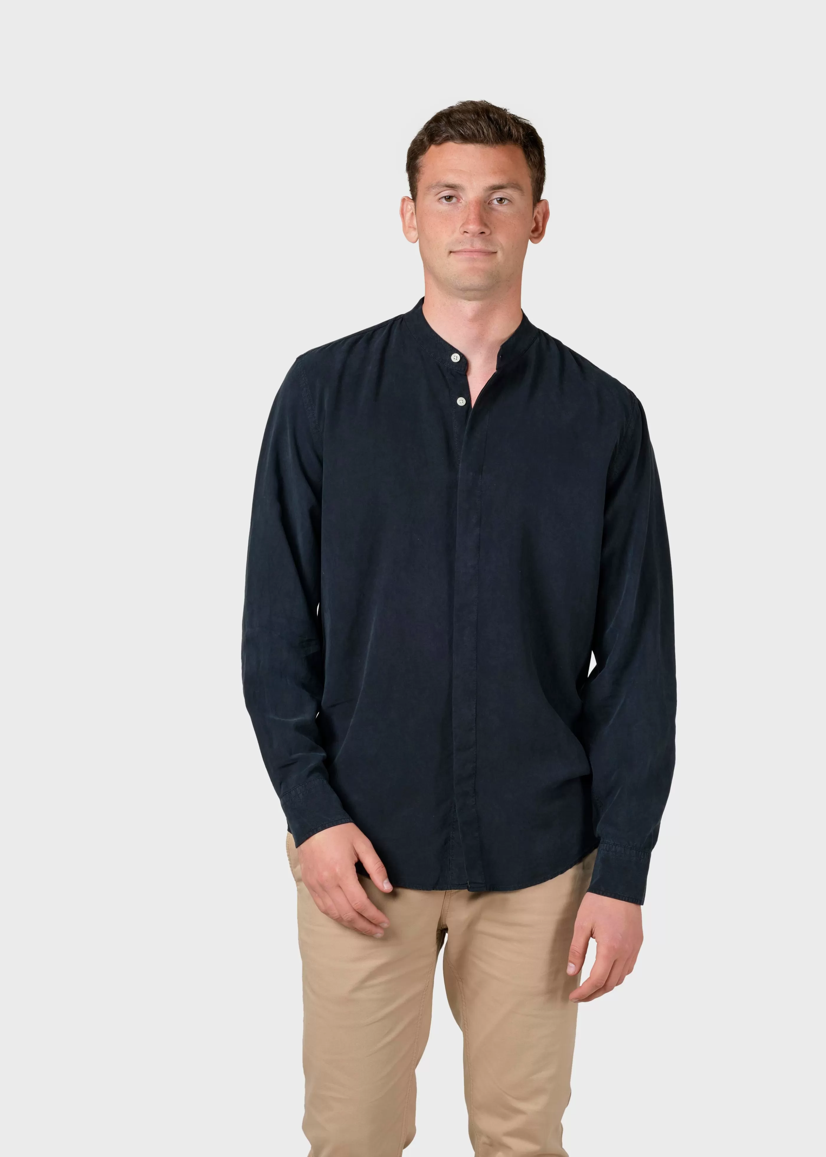 Klitmoller Collective Simon lyocell shirt - Navy- Hemden