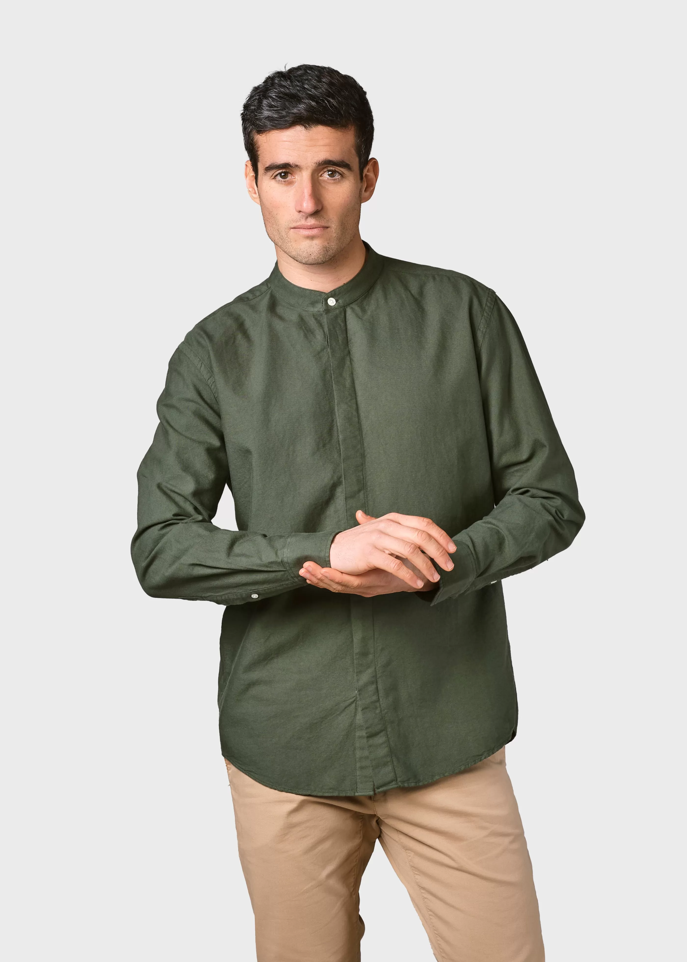 Klitmoller Collective Simon shirt - Olive- Hemden