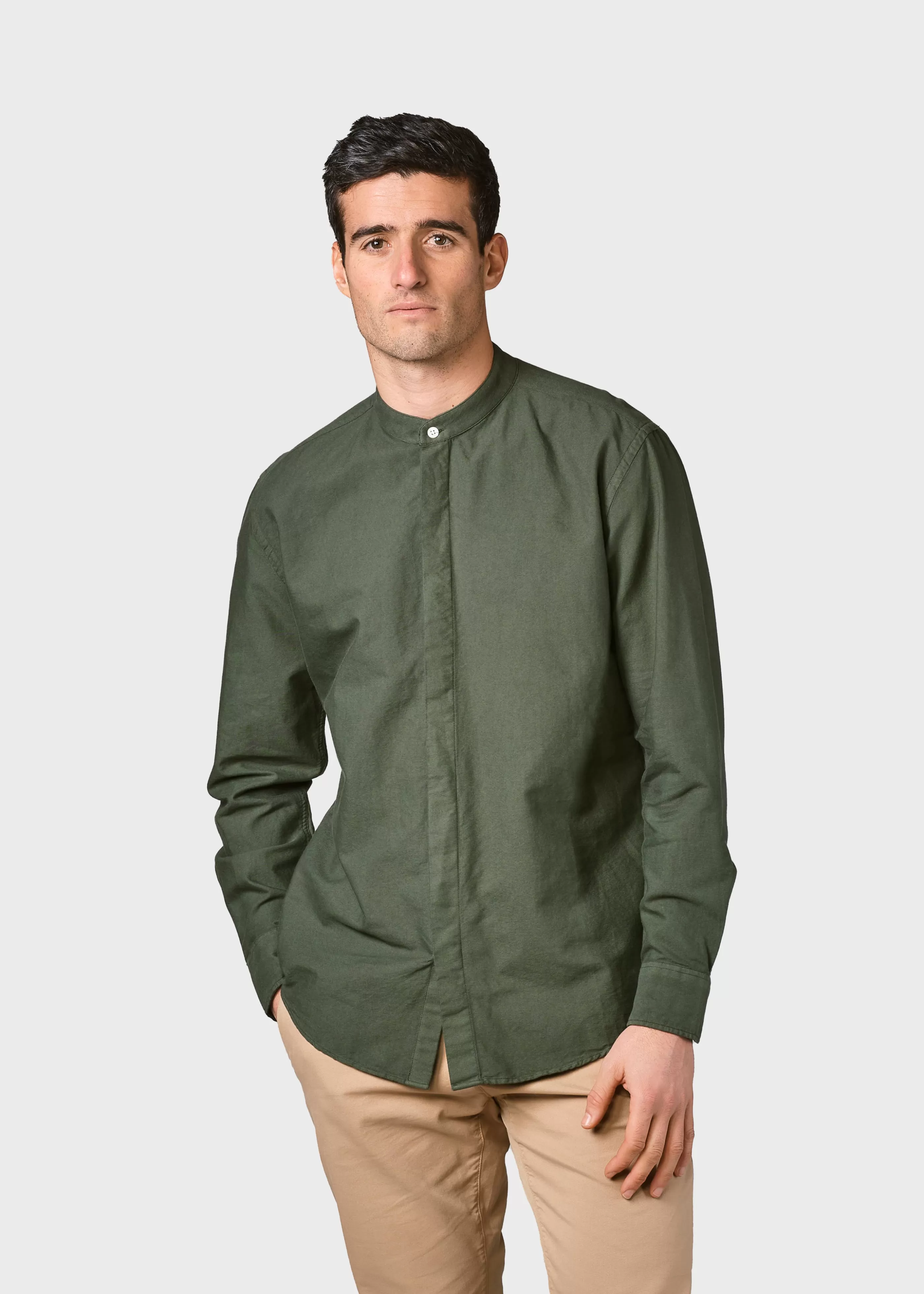 Klitmoller Collective Simon shirt - Olive- Hemden