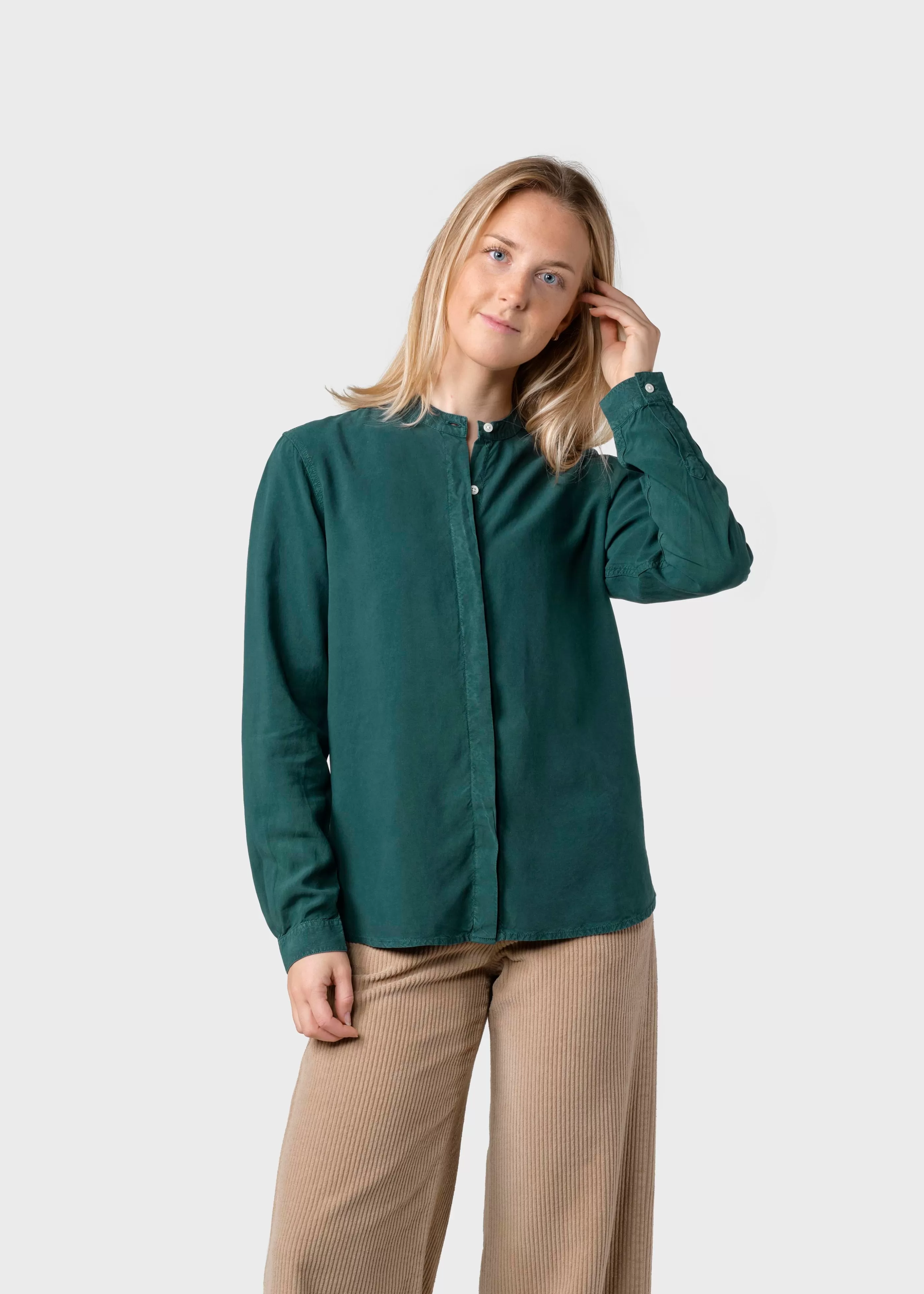 Klitmoller Collective Simone shirt - Moss Green- Hemden