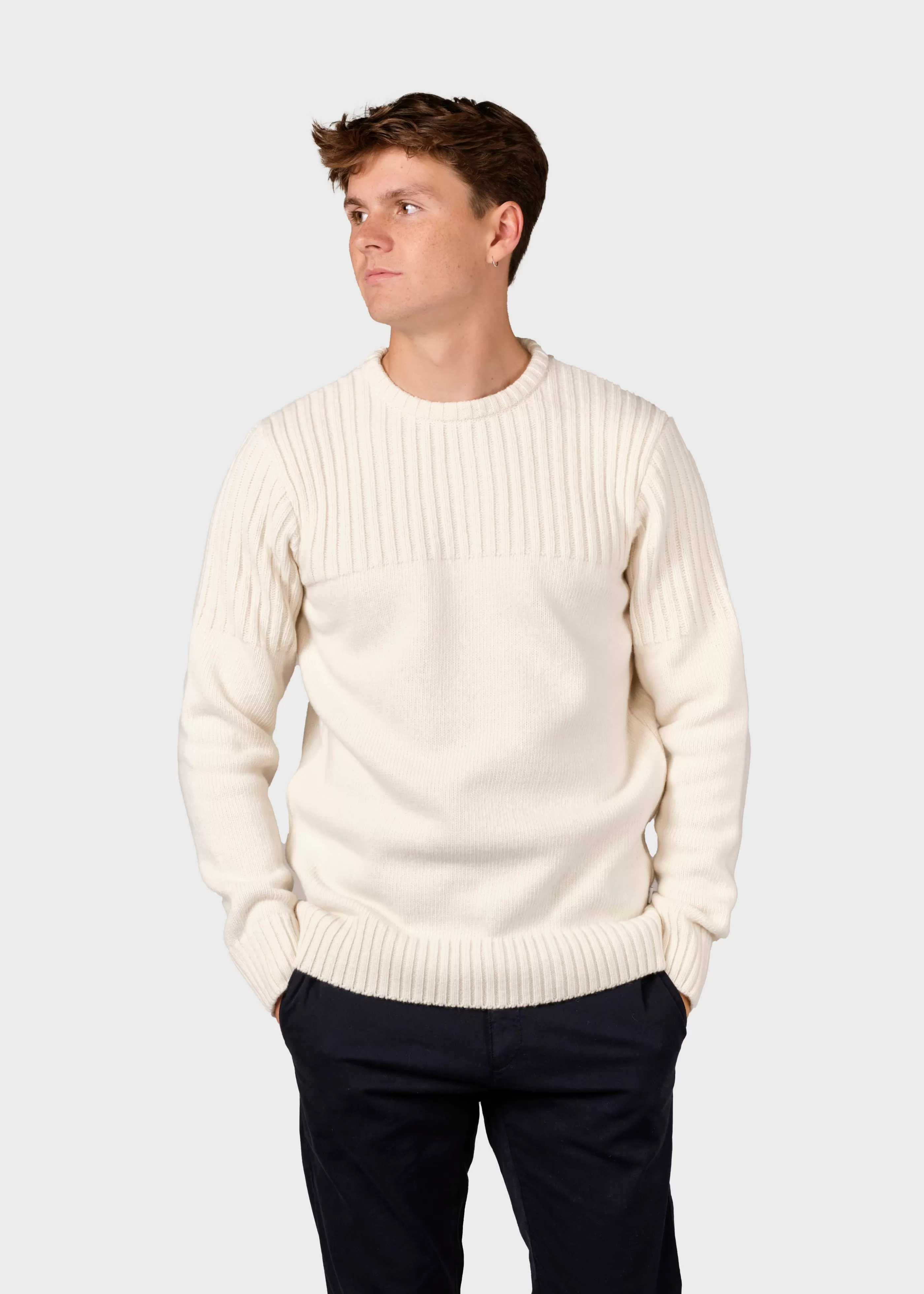 Klitmoller Collective Søren knit - Cream- Strick