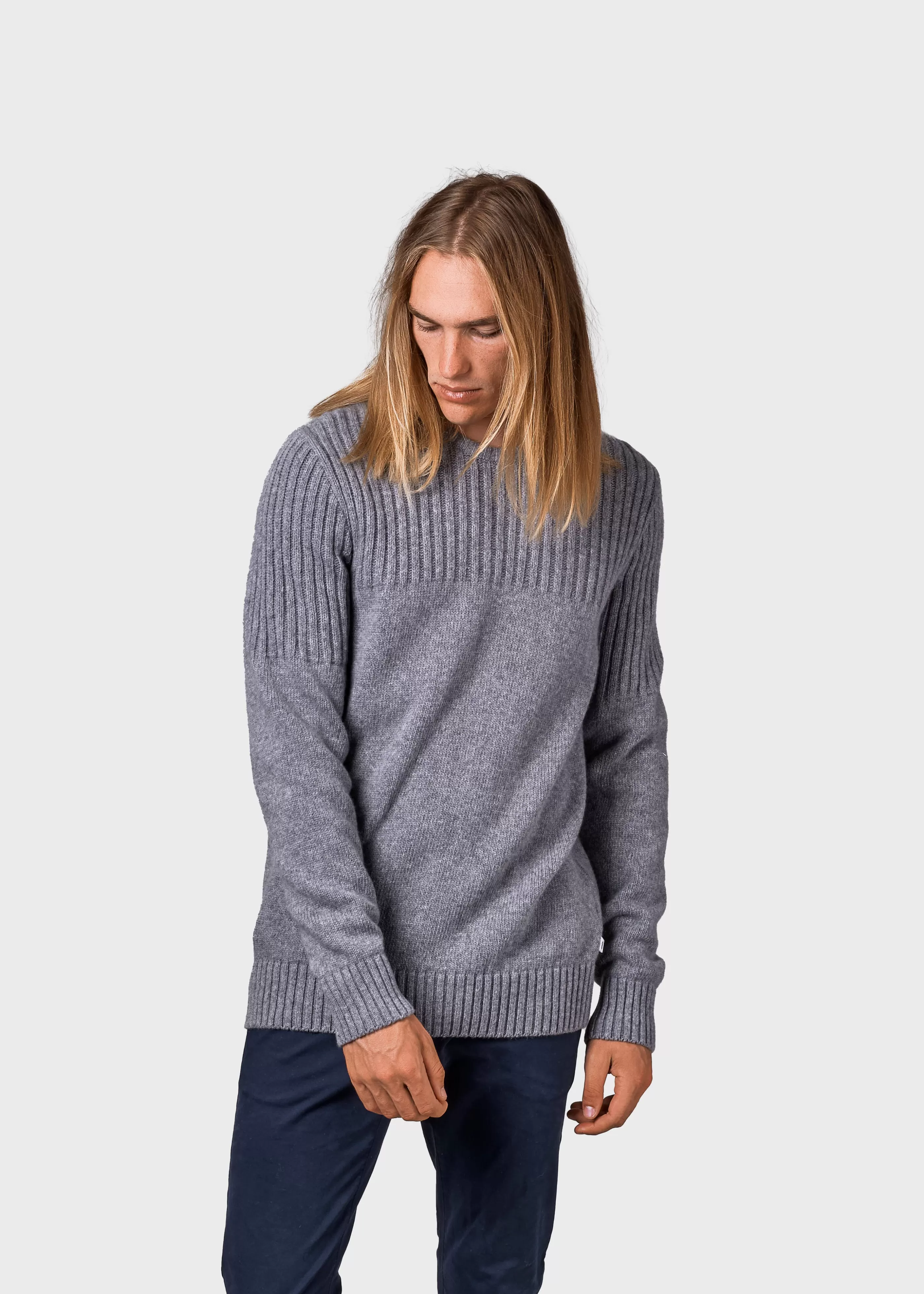 Klitmoller Collective Søren knit - Light grey- Strick