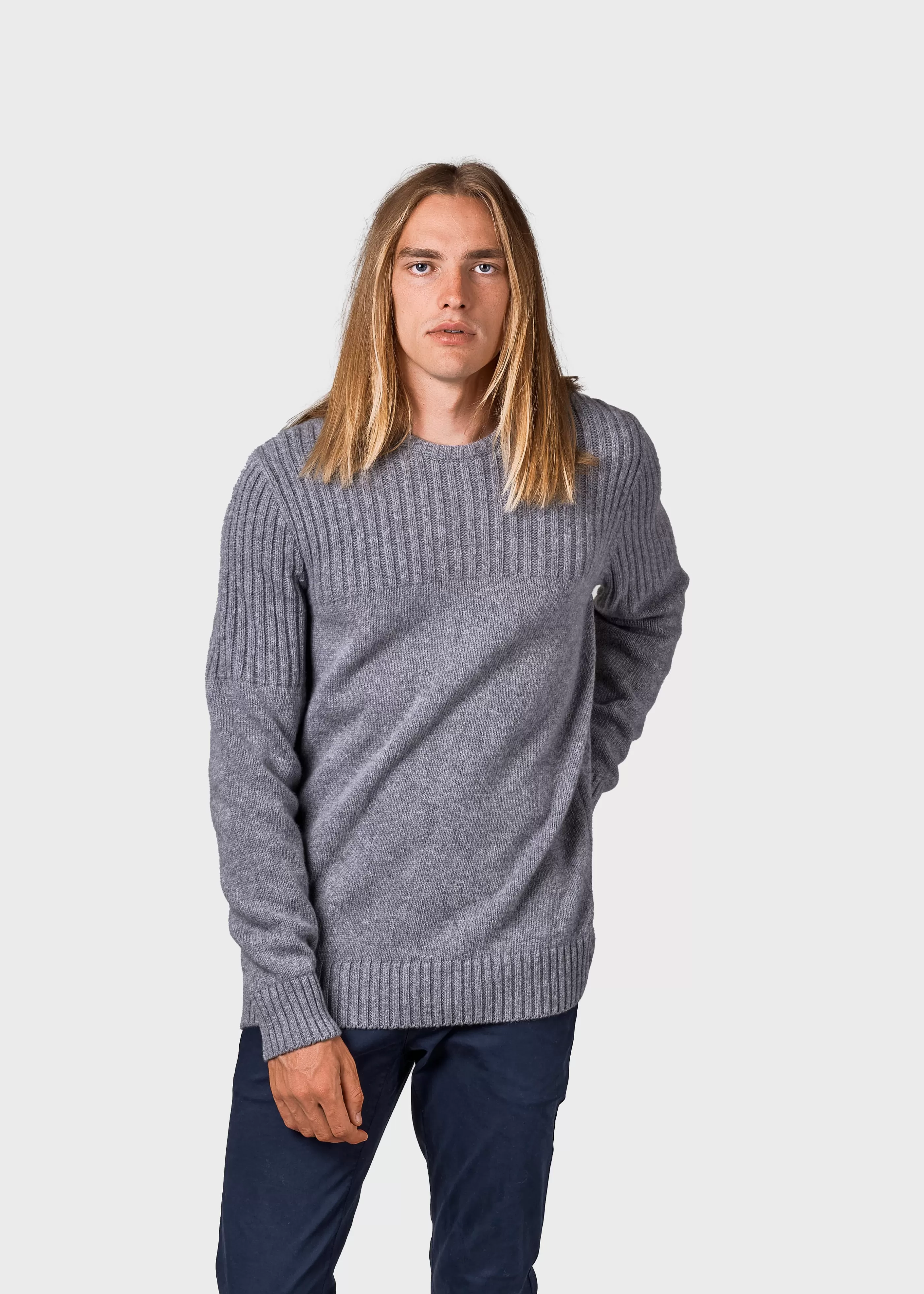 Klitmoller Collective Søren knit - Light grey- Strick