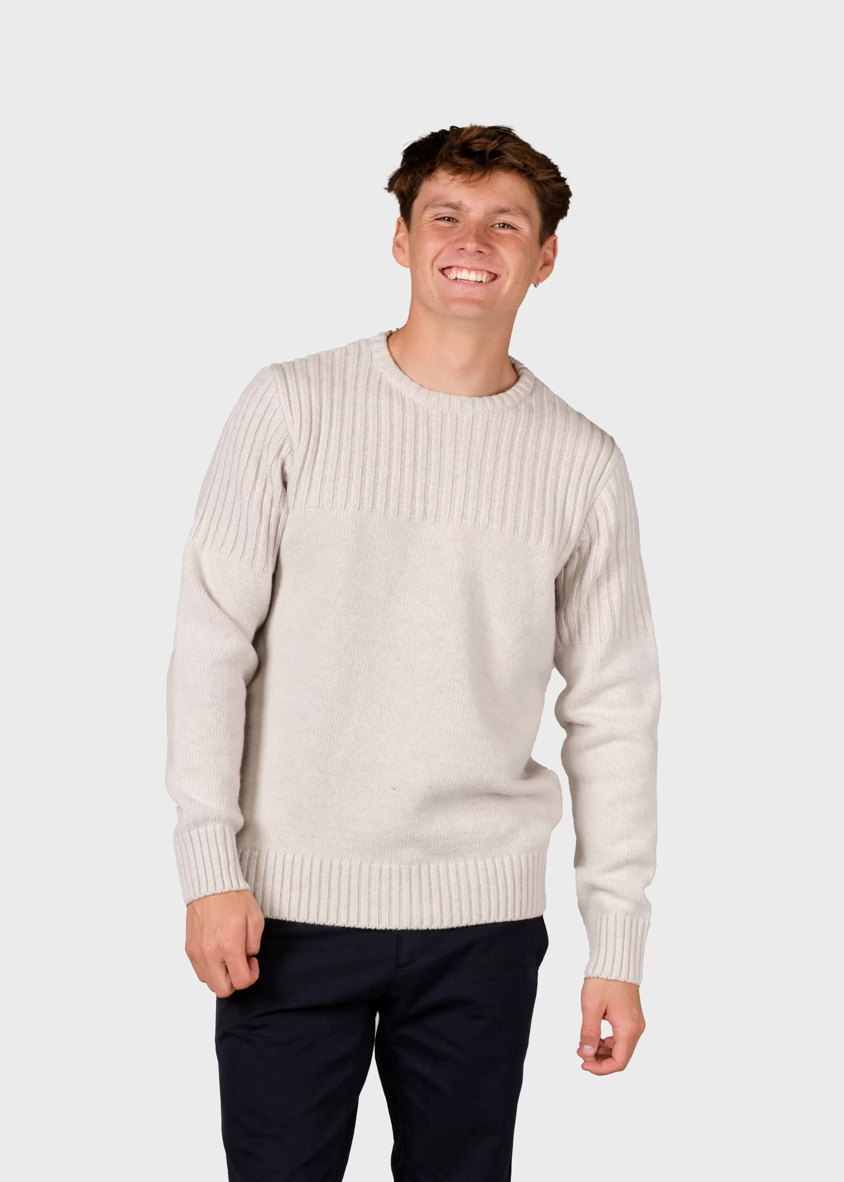 Klitmoller Collective Søren knit - Pastel grey- Strick