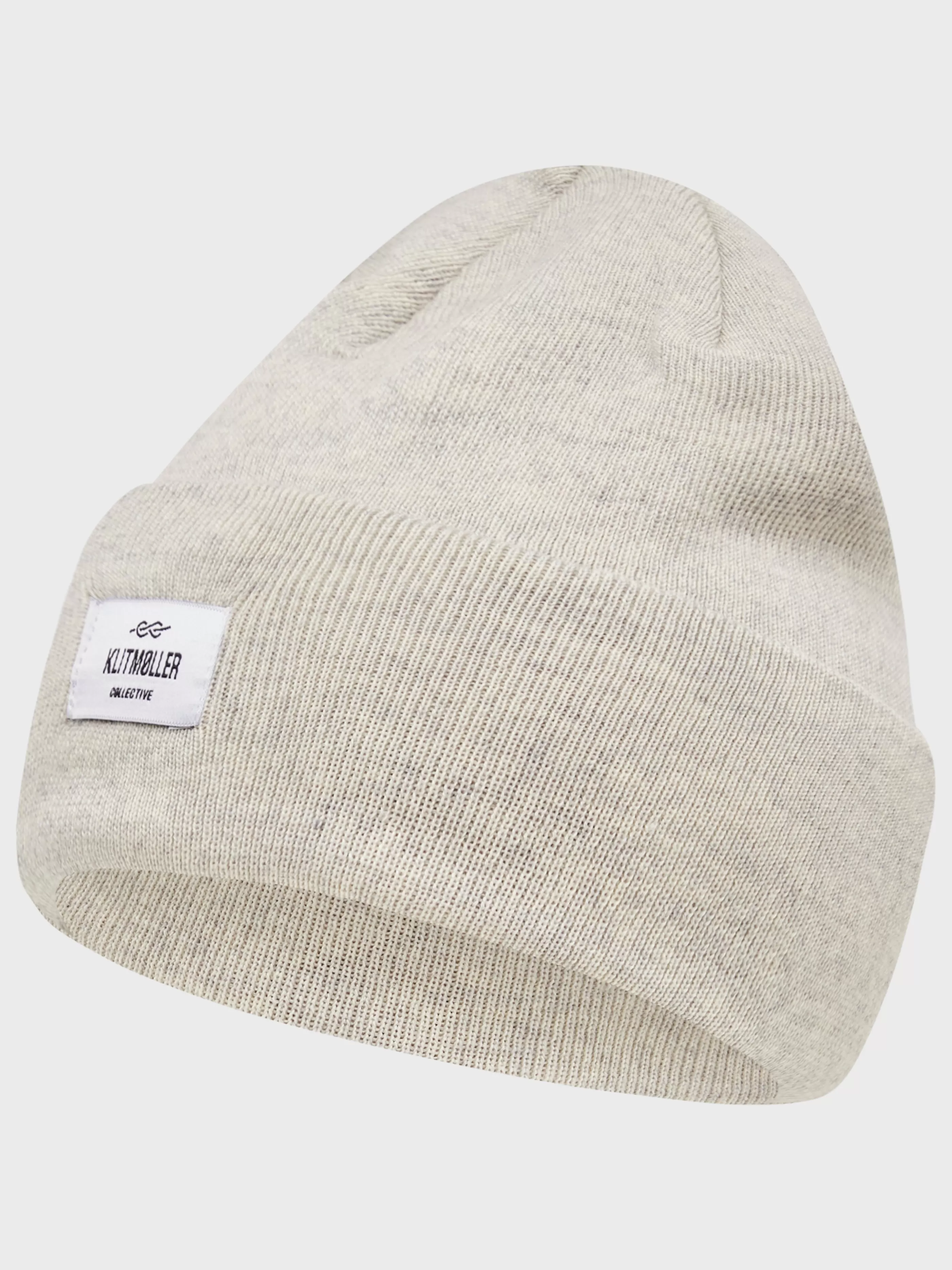 Klitmoller Collective Tall beanie - Pastel grey- Beanies