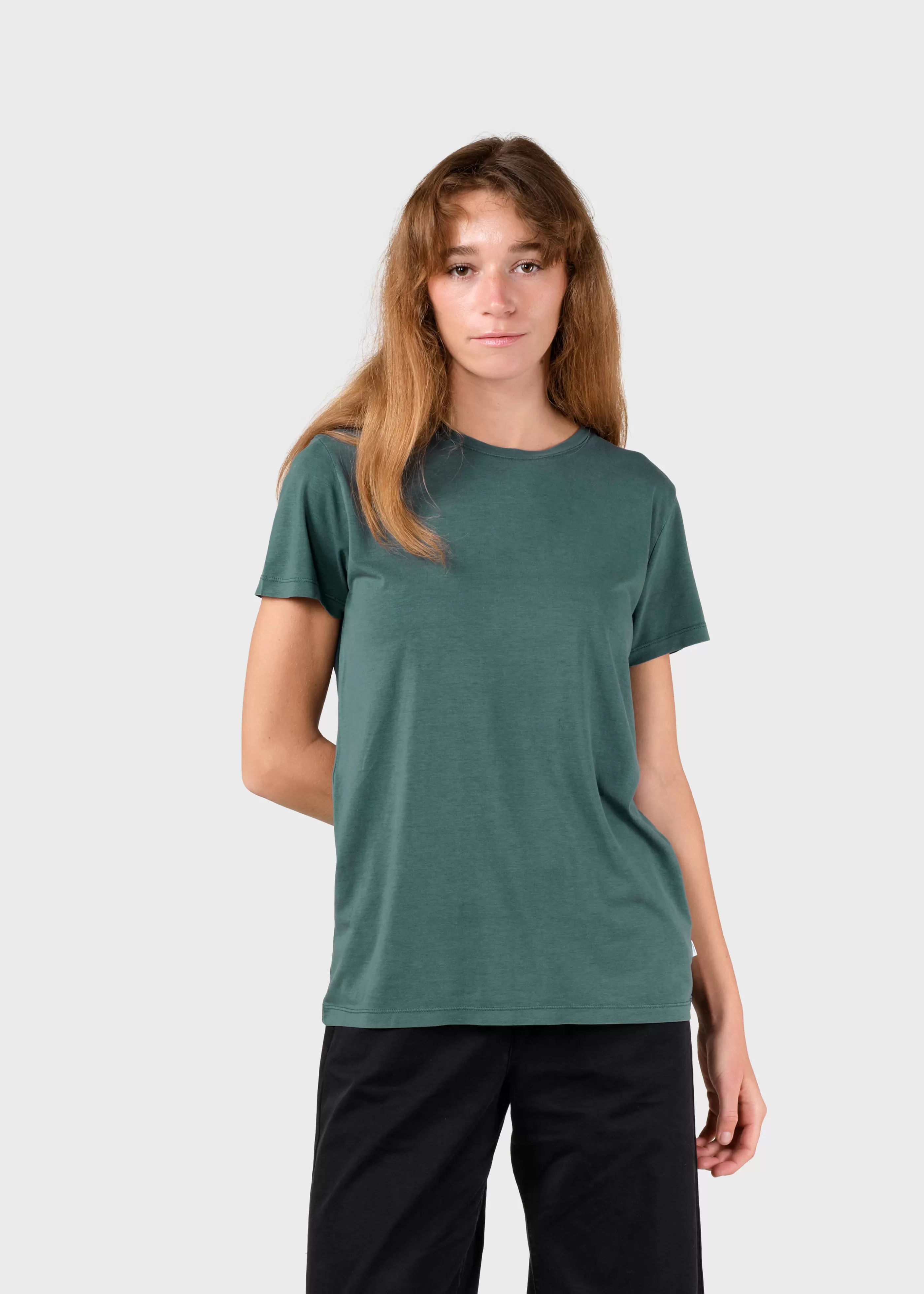 Klitmoller Collective Thelma tee - Moss Green- T-shirts