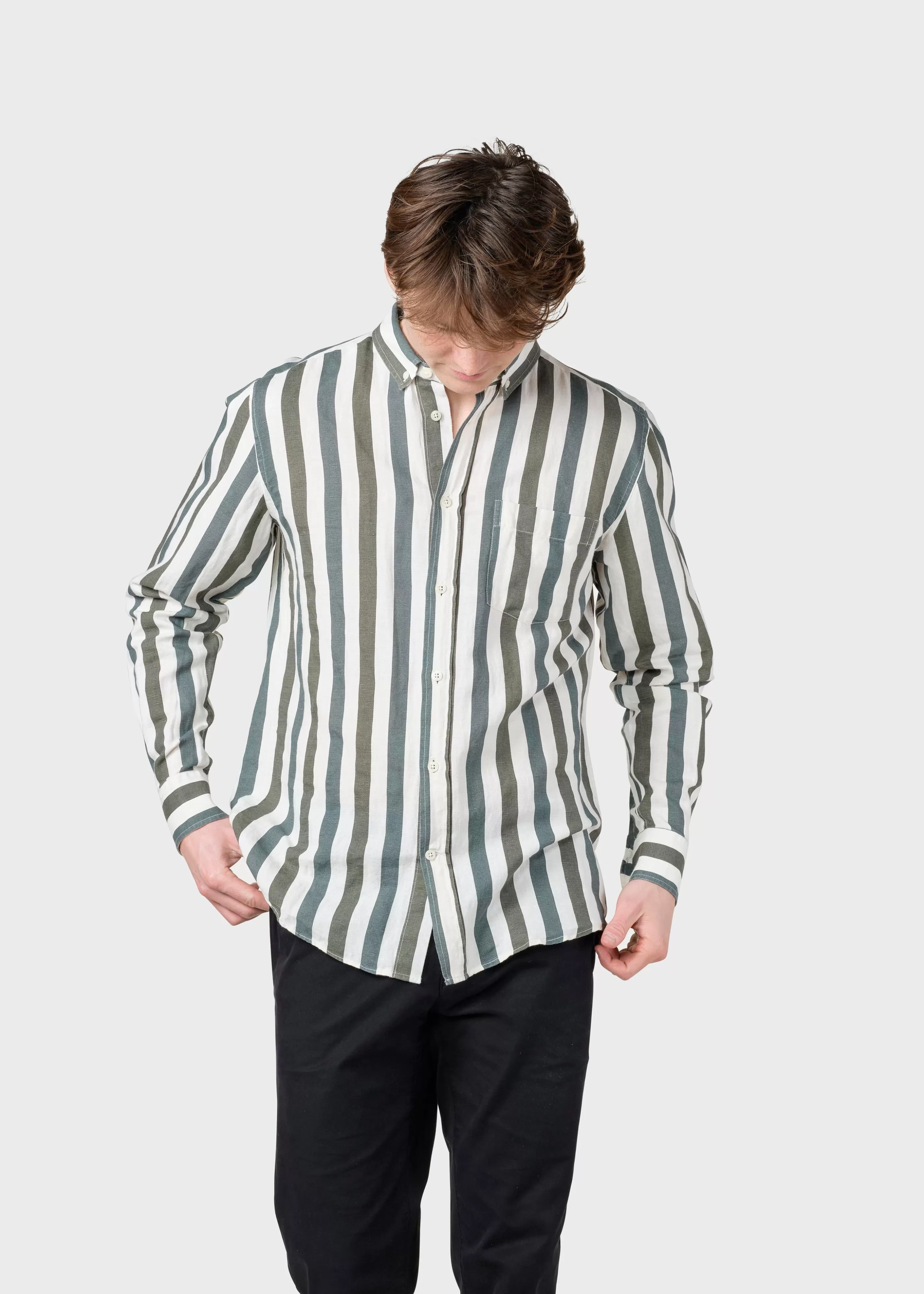 Klitmoller Collective Valdis shirt - Olive/moss green- Hemden