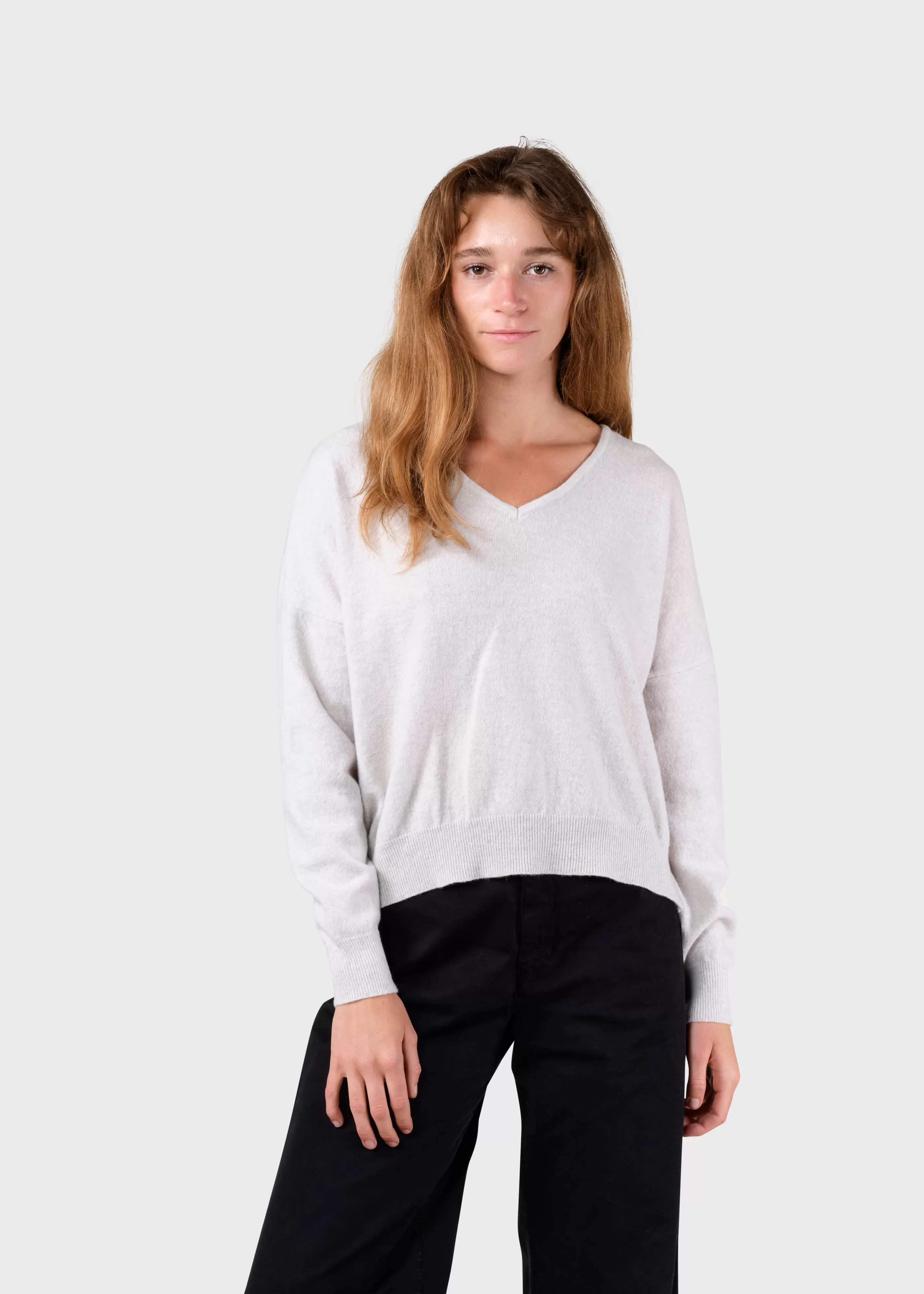 Klitmoller Collective Vanessa knit - Pastel grey- Strick