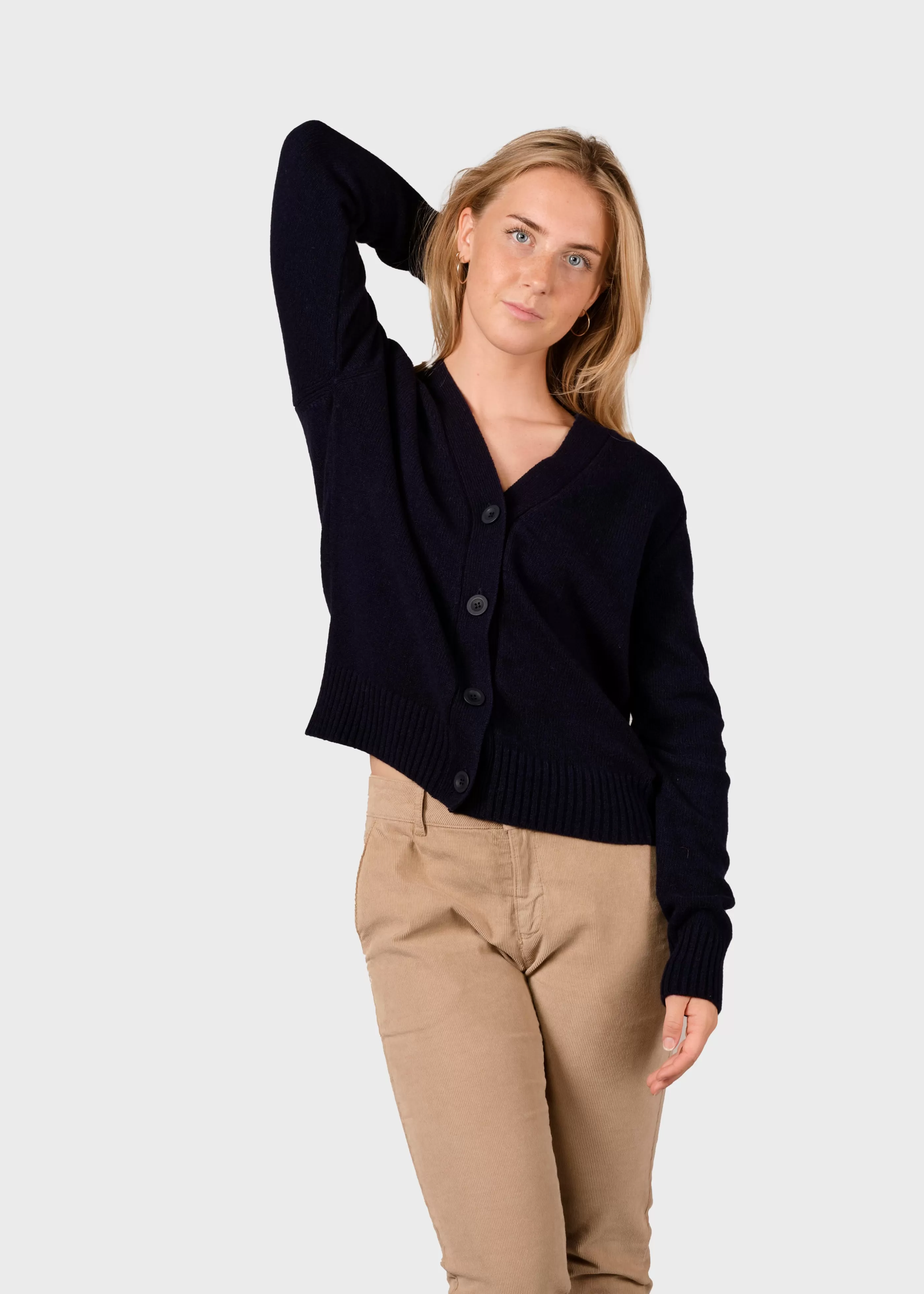 Klitmoller Collective Wilma knit cardigan - Navy- Strick