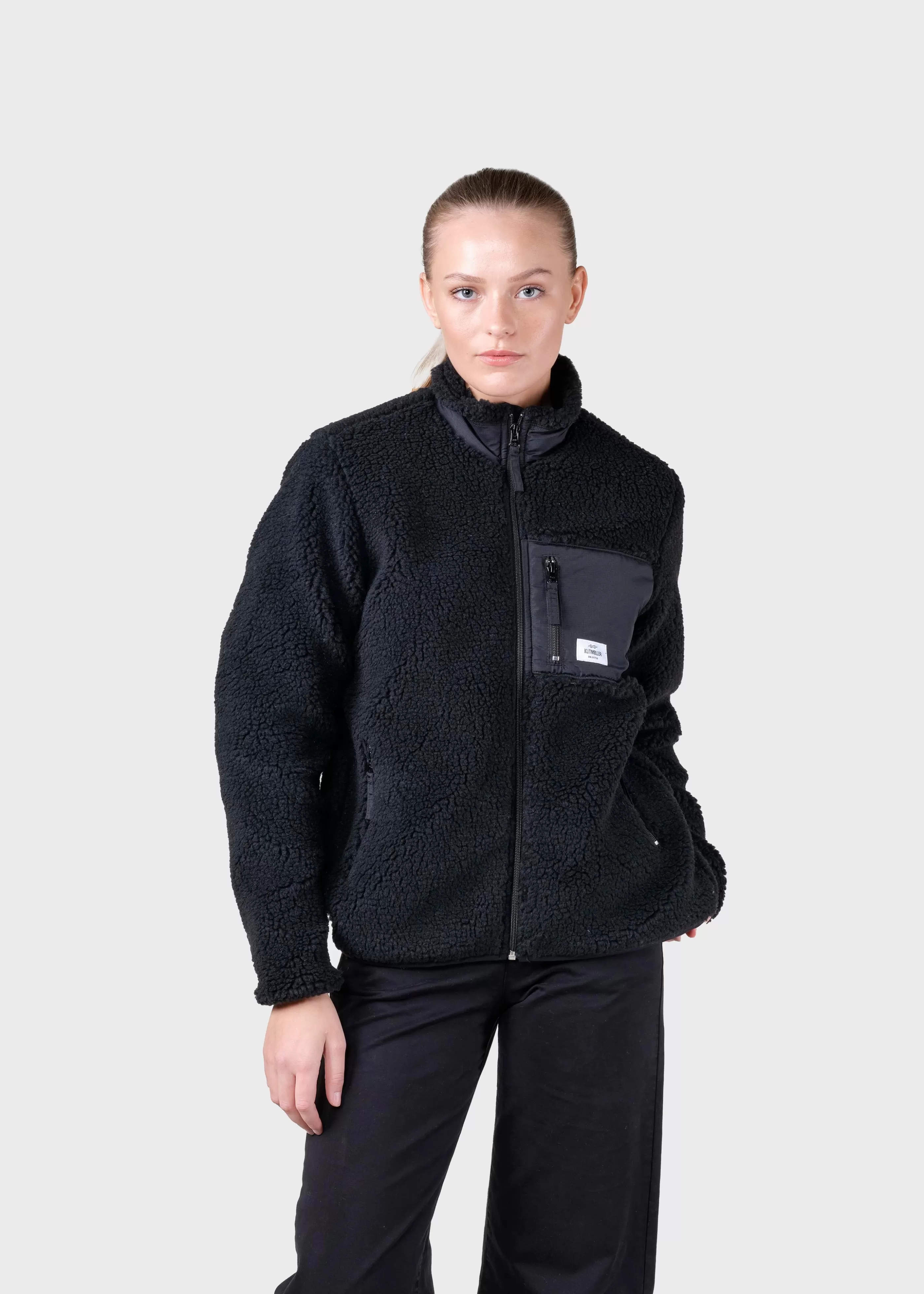 Klitmoller Collective Womens fleece jacket - Black- Jacken