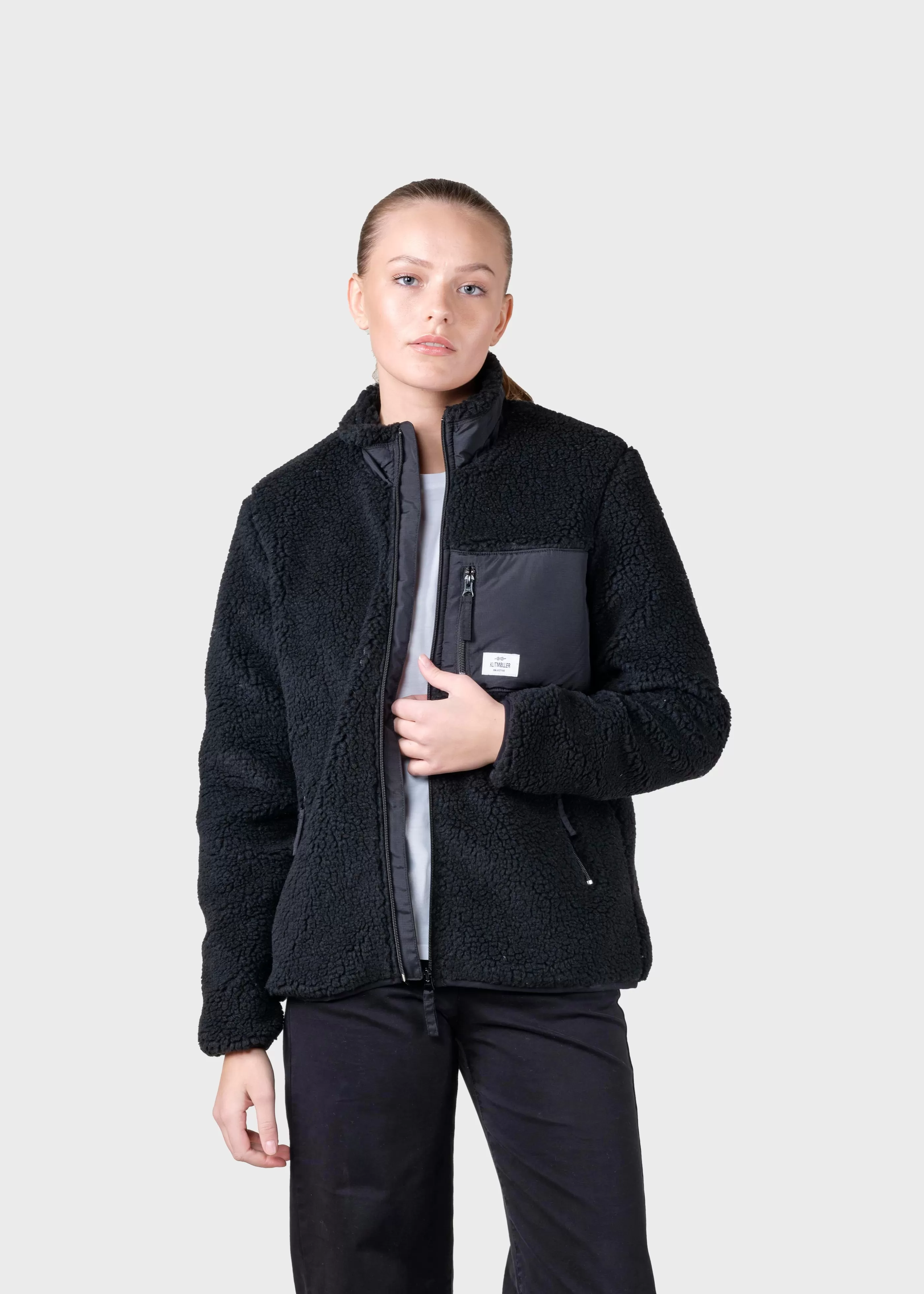 Klitmoller Collective Womens fleece jacket - Black- Jacken